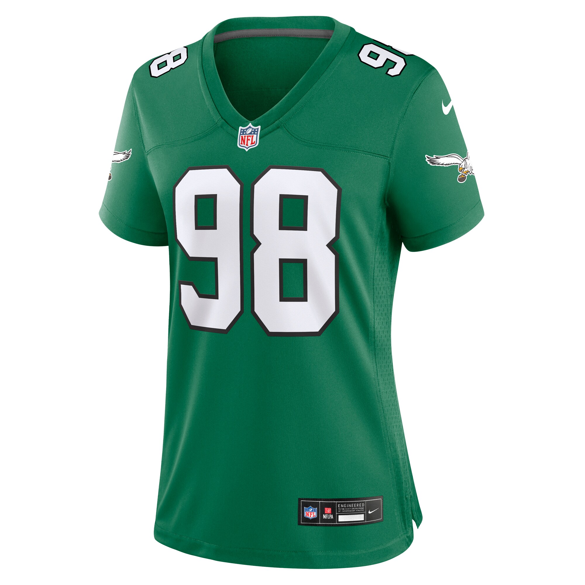 Jalen Carter Philadelphia Eagles Women's Alternate Game Jersey - Kelly Green - myjerseyhub