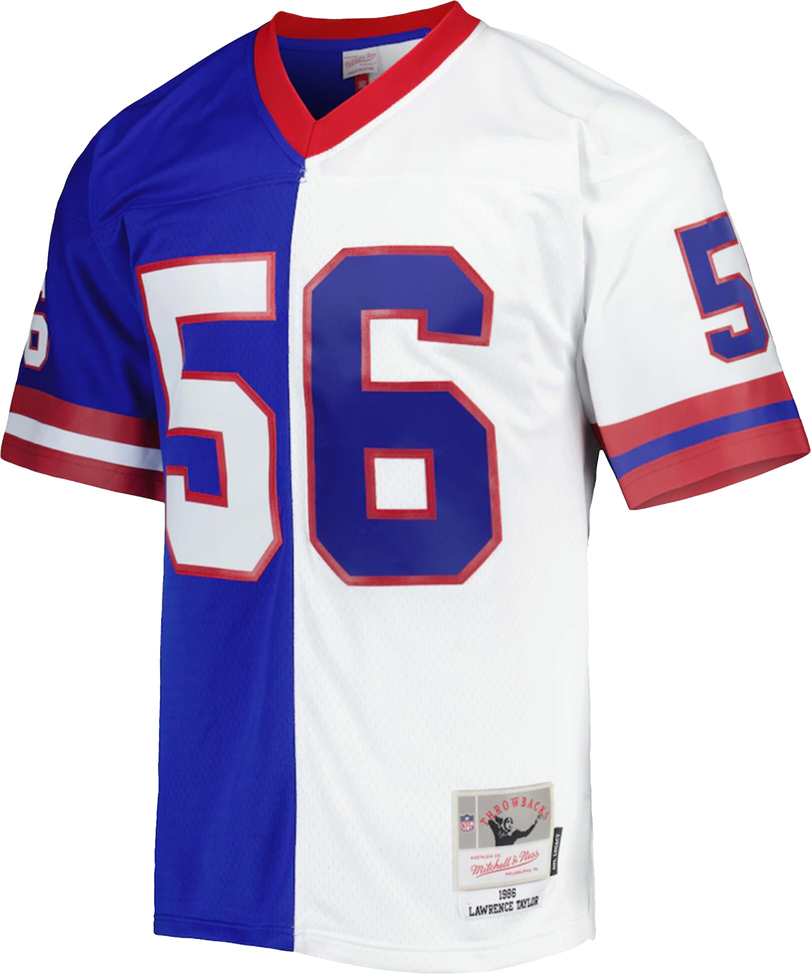 Lawrence Taylor New York Giants Mitchell & Ness 1986 Split Legacy Replica Jersey - Royal\/White - myjerseyhub