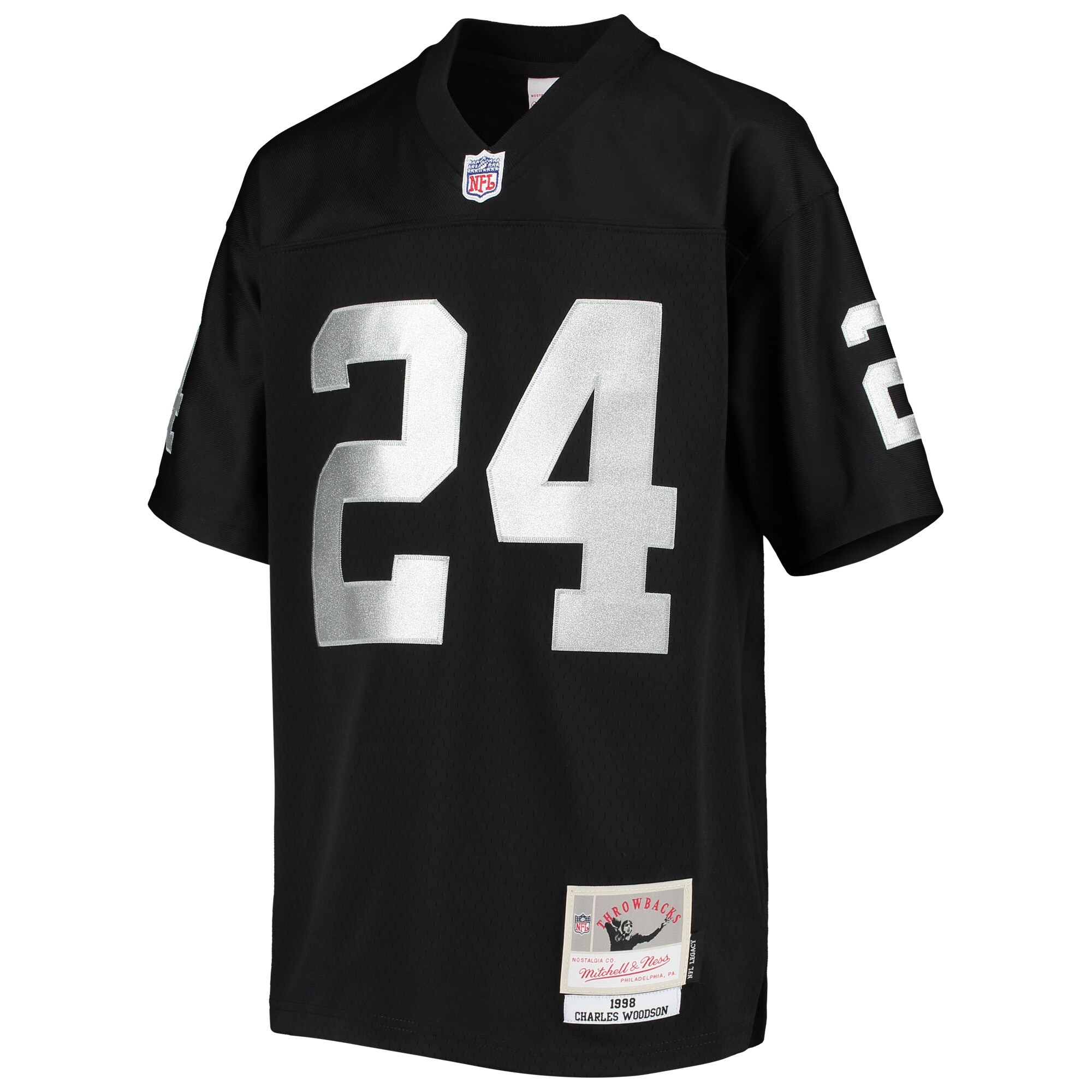 Charles Woodson Las Vegas Raiders Mitchell & Ness Youth 1998 Legacy Retired Player Jersey - Black - myjerseyhub