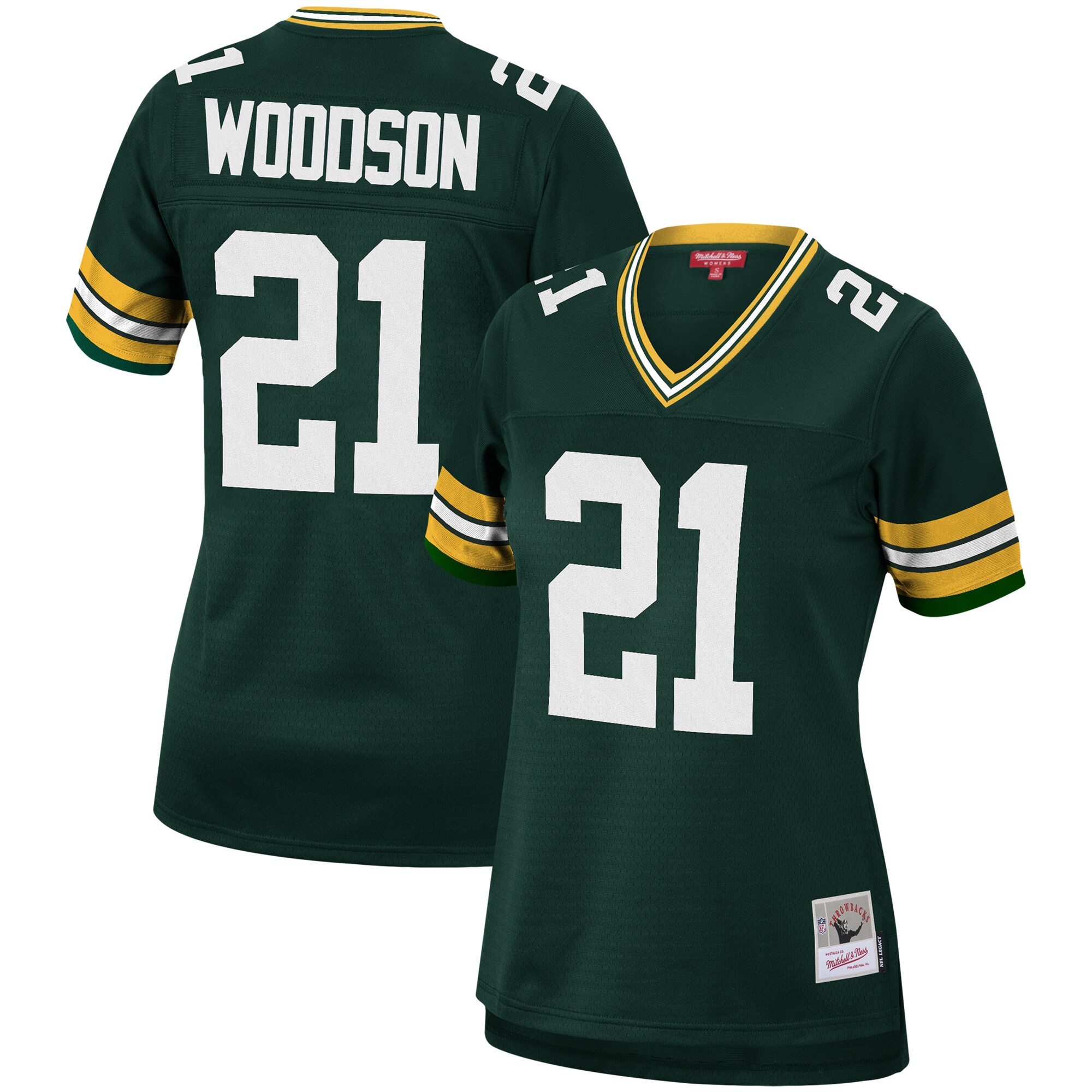 Charles Woodson Green Bay Packers Mitchell & Ness Women's 2010 Legacy Replica Player Jersey - Green - myjerseyhub