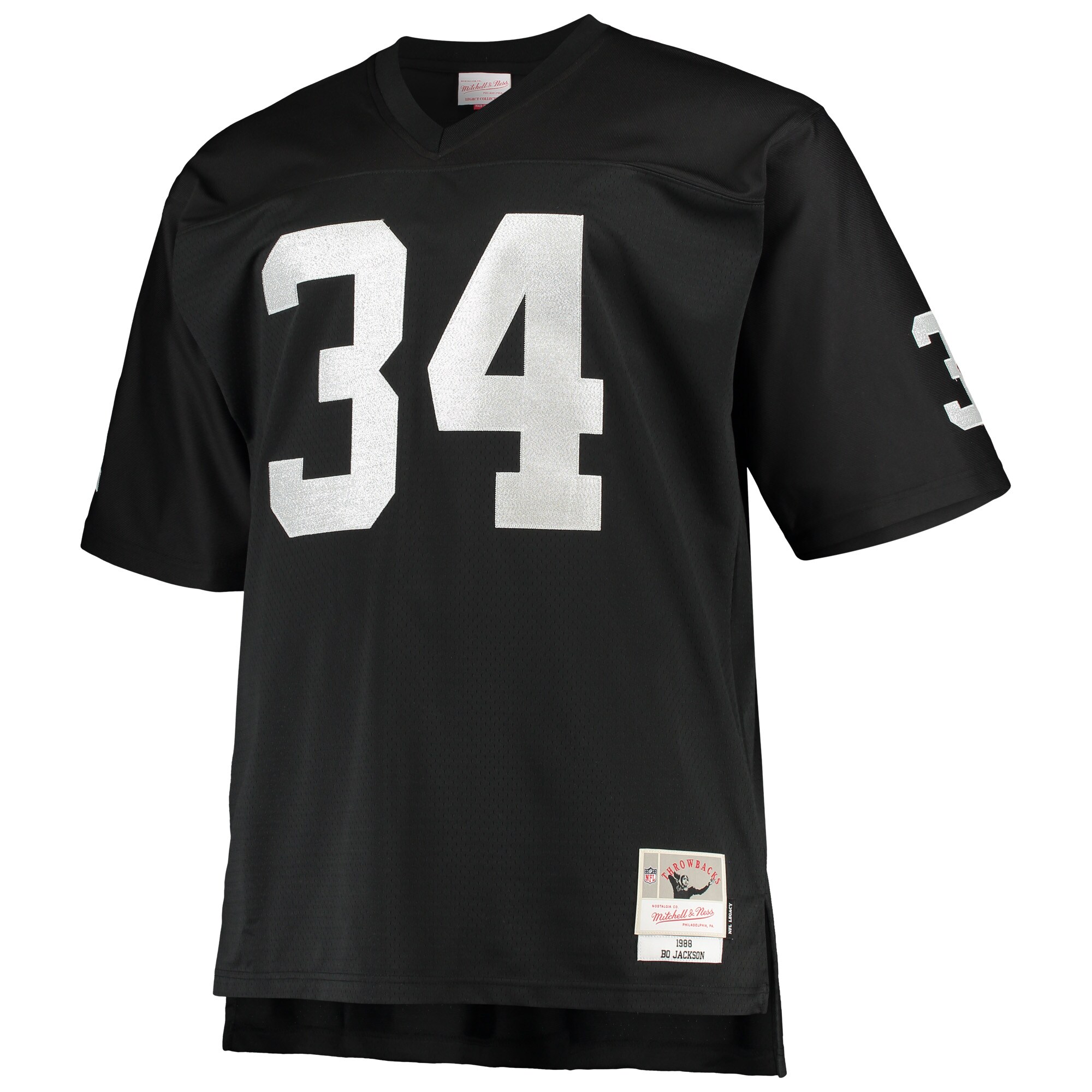 Bo Jackson Las Vegas Raiders Mitchell & Ness Big & Tall 1988 Retired Player Replica Jersey - Black - myjerseyhub
