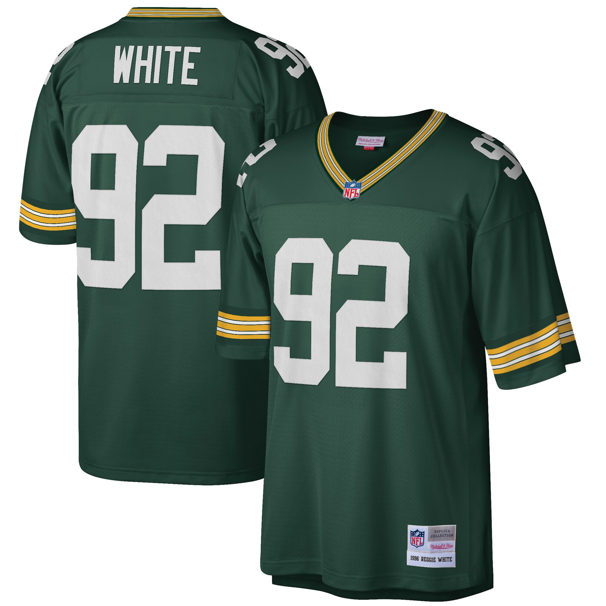 Reggie White Green Bay Packers Mitchell & Ness Big & Tall 1996 Retired Player Replica Jersey - Green - myjerseyhub