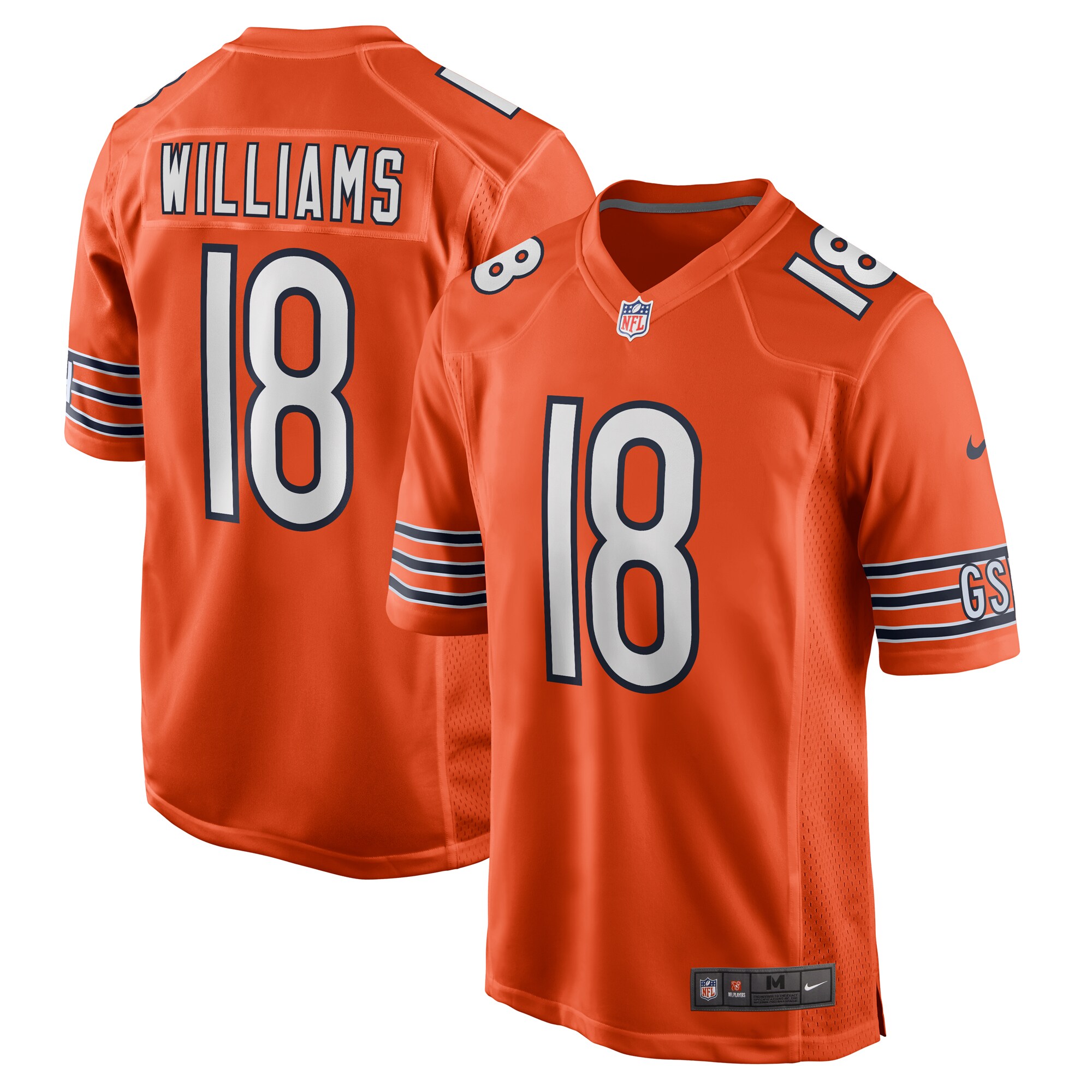 Caleb Williams Chicago Bears Alternate 2024 NFL Draft First Round Pick Player Game Jersey - Orange - myjerseyhub