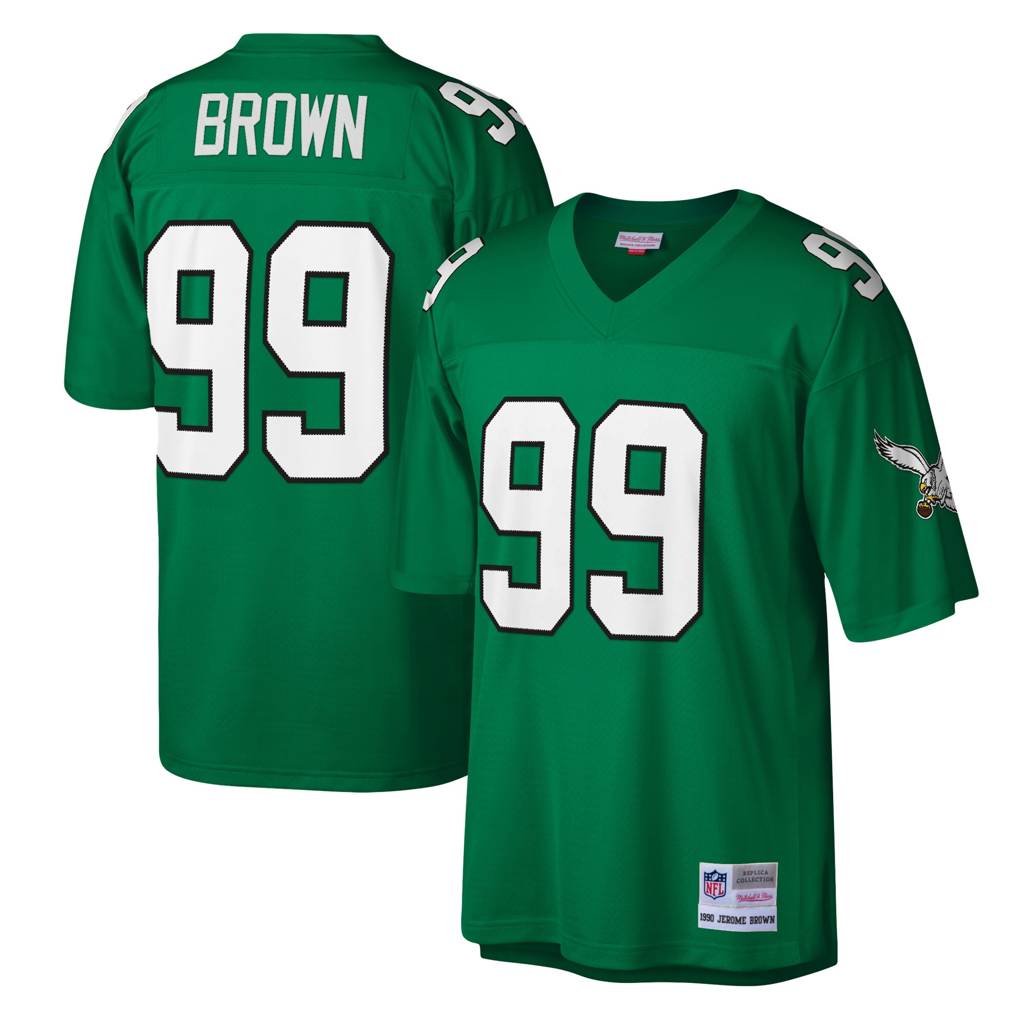 Jerome Brown Philadelphia Eagles Mitchell & Ness Legacy Replica Jersey - Kelly Green - myjerseyhub
