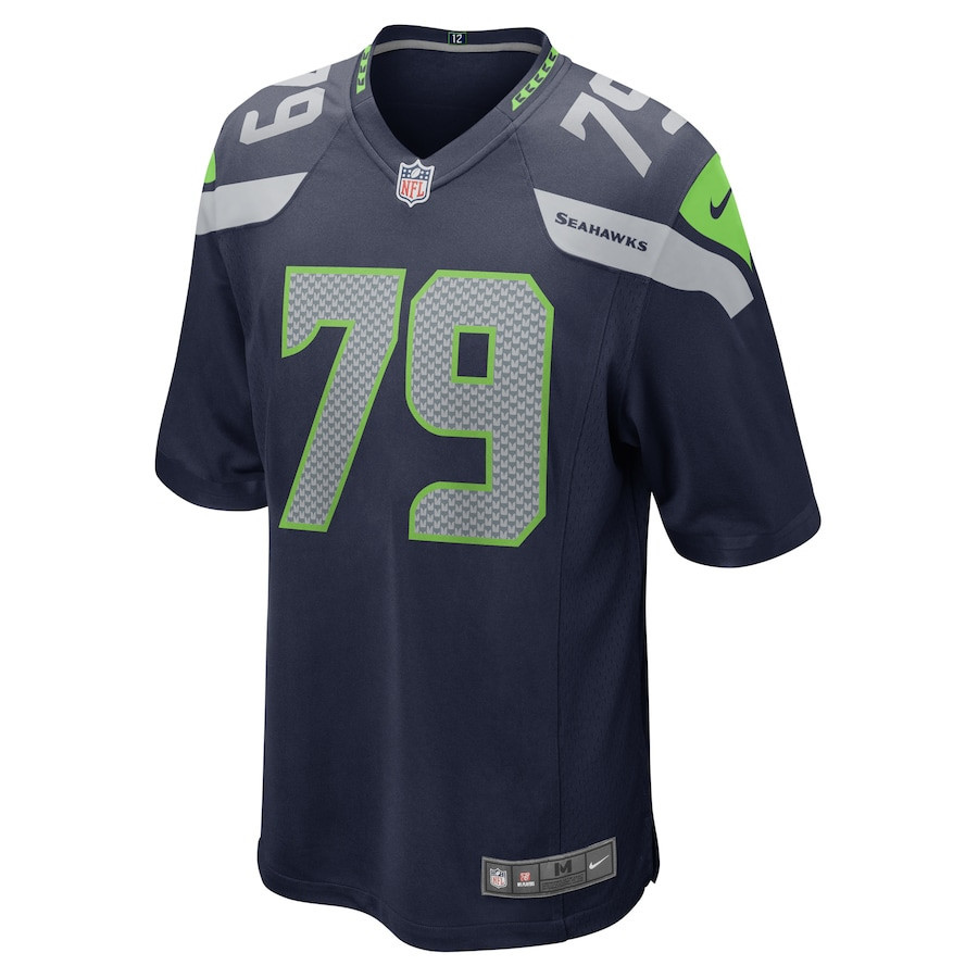 Raiqwon O'Neal 79 Seattle Seahawks Men Team Game Jersey - College Navy - myjerseyhub