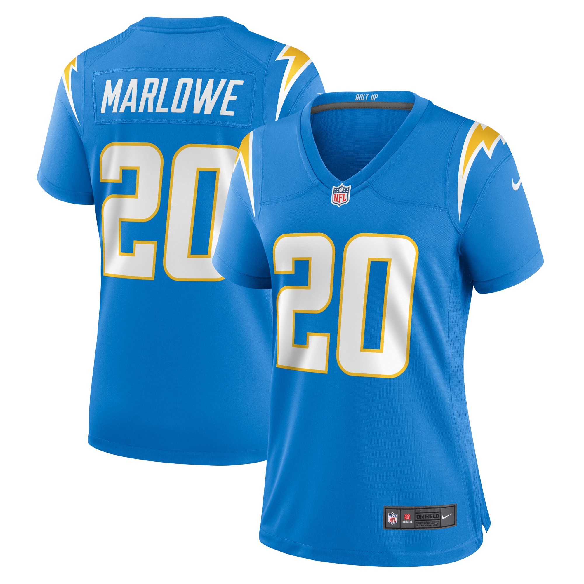 Dean Marlowe Los Angeles Chargers Women's Team Game Jersey - Powder Blue - myjerseyhub