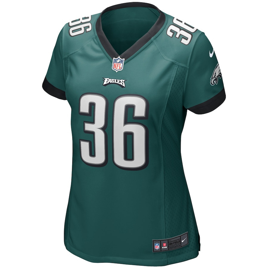 Brian Westbrook 36 Philadelphia Eagles Women Game Retired Jersey - Midnight Green - myjerseyhub