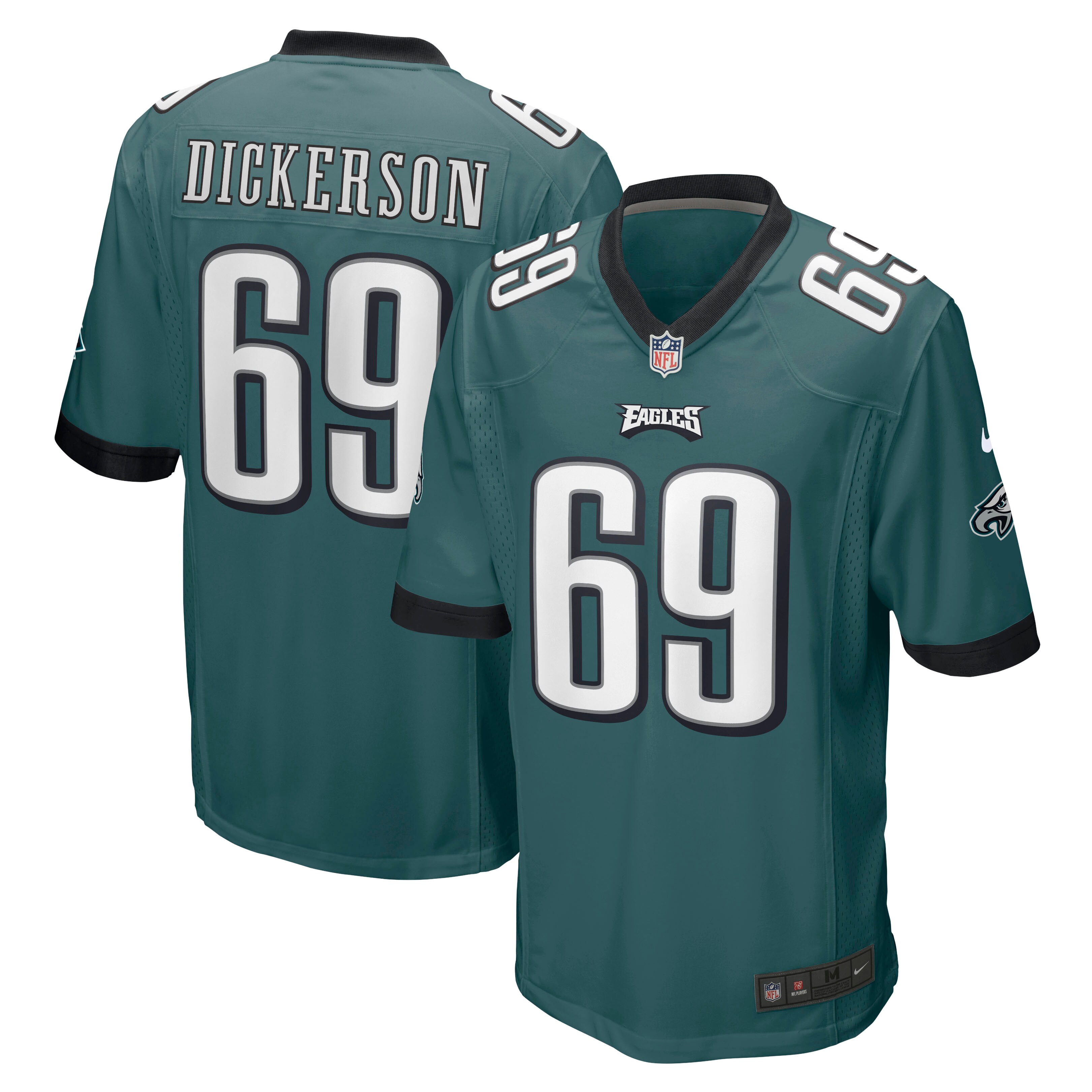 Landon Dickerson Philadelphia Eagles Game Player Jersey - Midnight Green - myjerseyhub