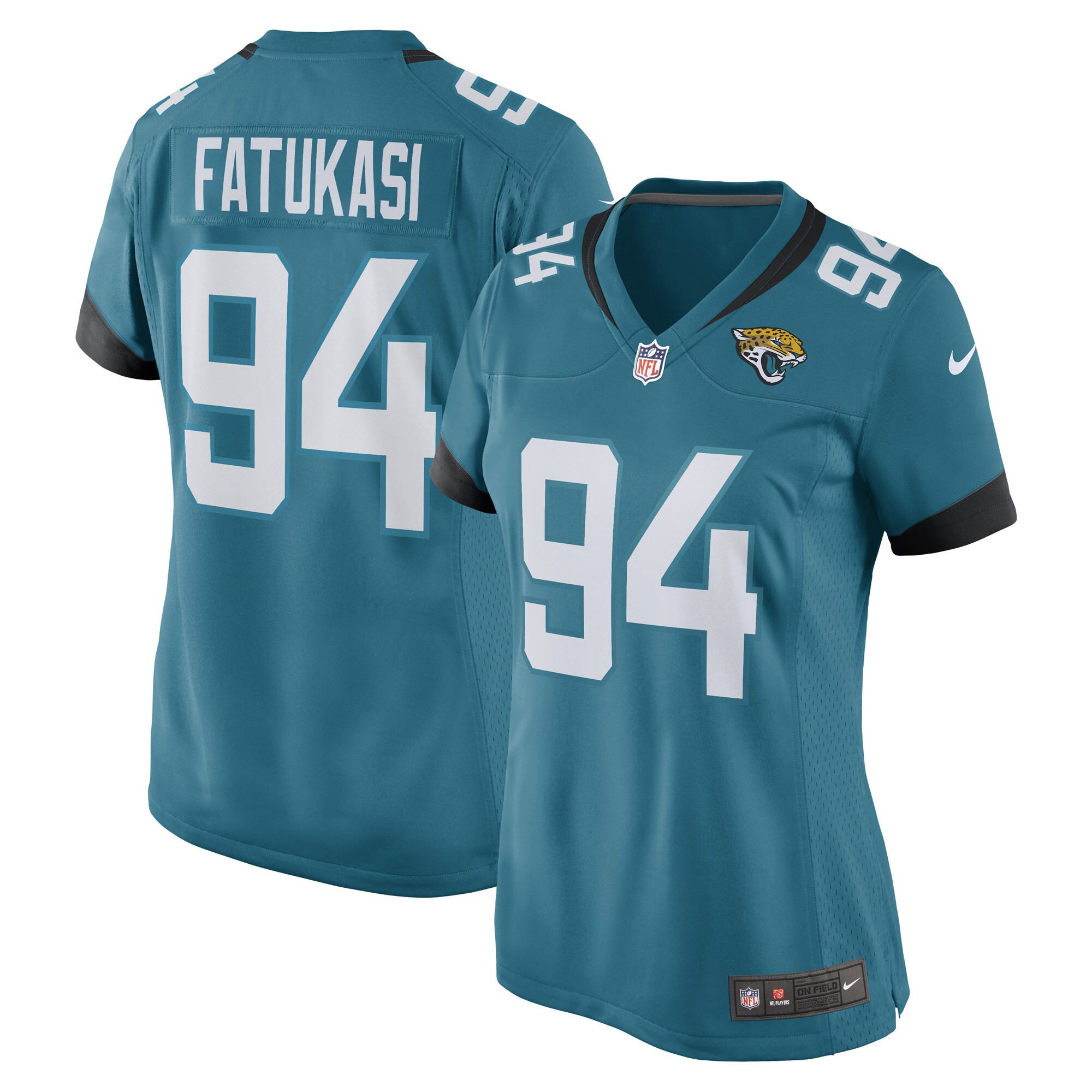 Folorunso Fatukasi Jacksonville Jaguars Women's Game Player Jersey - Teal - myjerseyhub