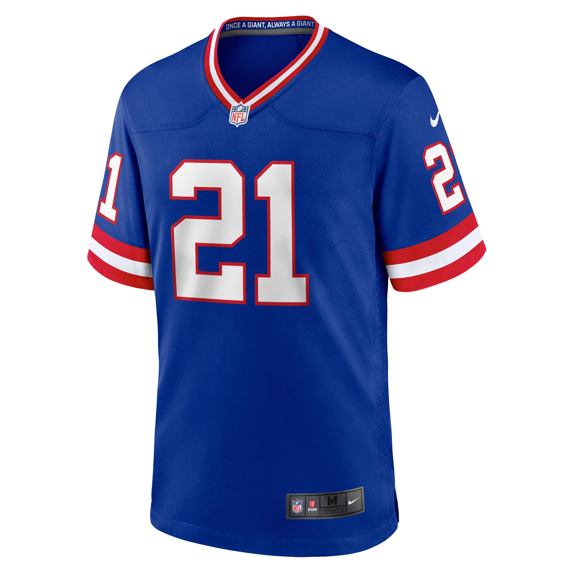 Tiki Barber New York Giants Classic Retired Player Game Jersey - Royal - myjerseyhub