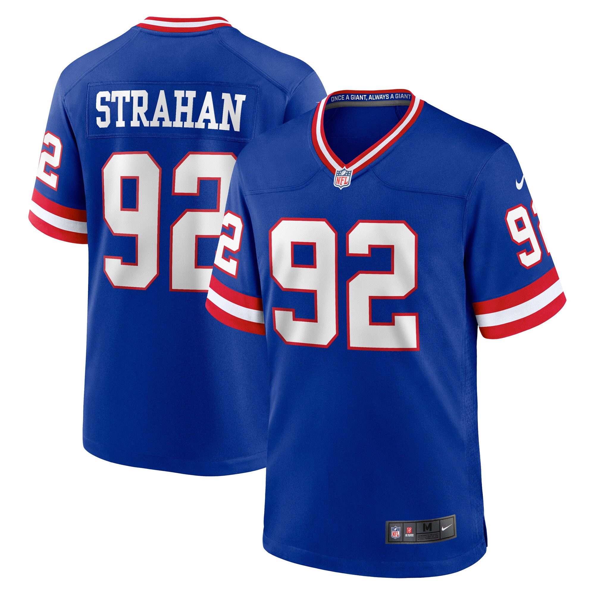Michael Strahan New York Giants Classic Retired Player Game Jersey - Royal - myjerseyhub