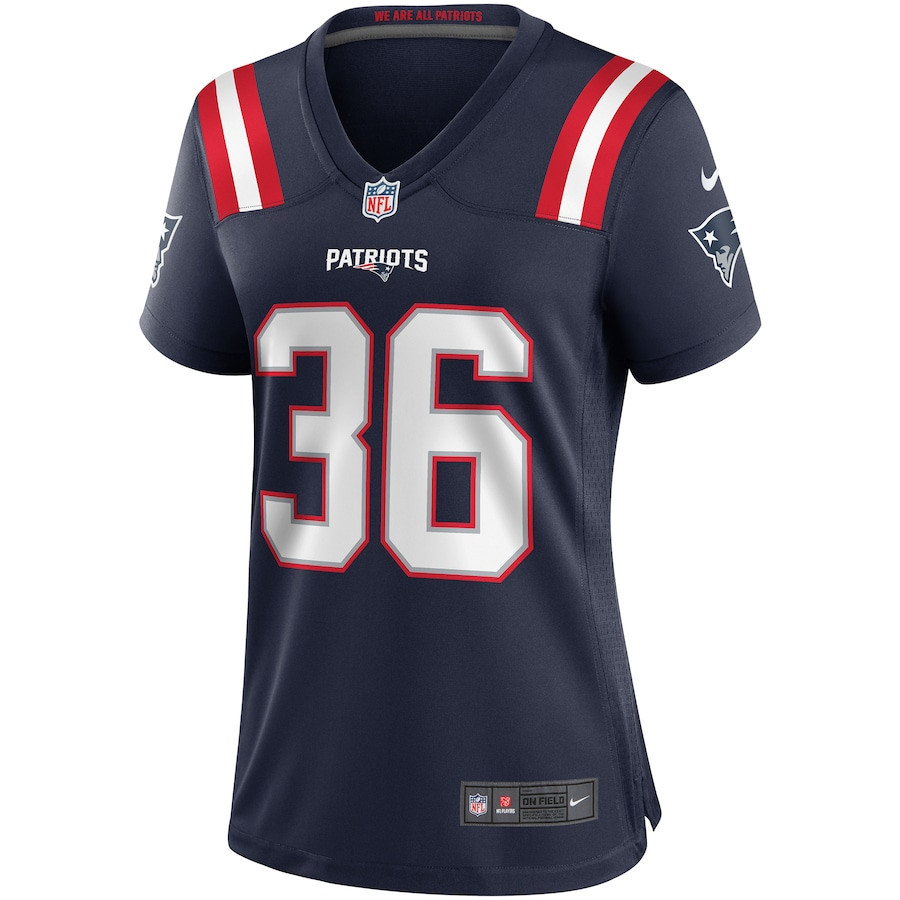 Lawyer Milloy 36 New England Patriots Women Game Retired Jersey - Navy - myjerseyhub