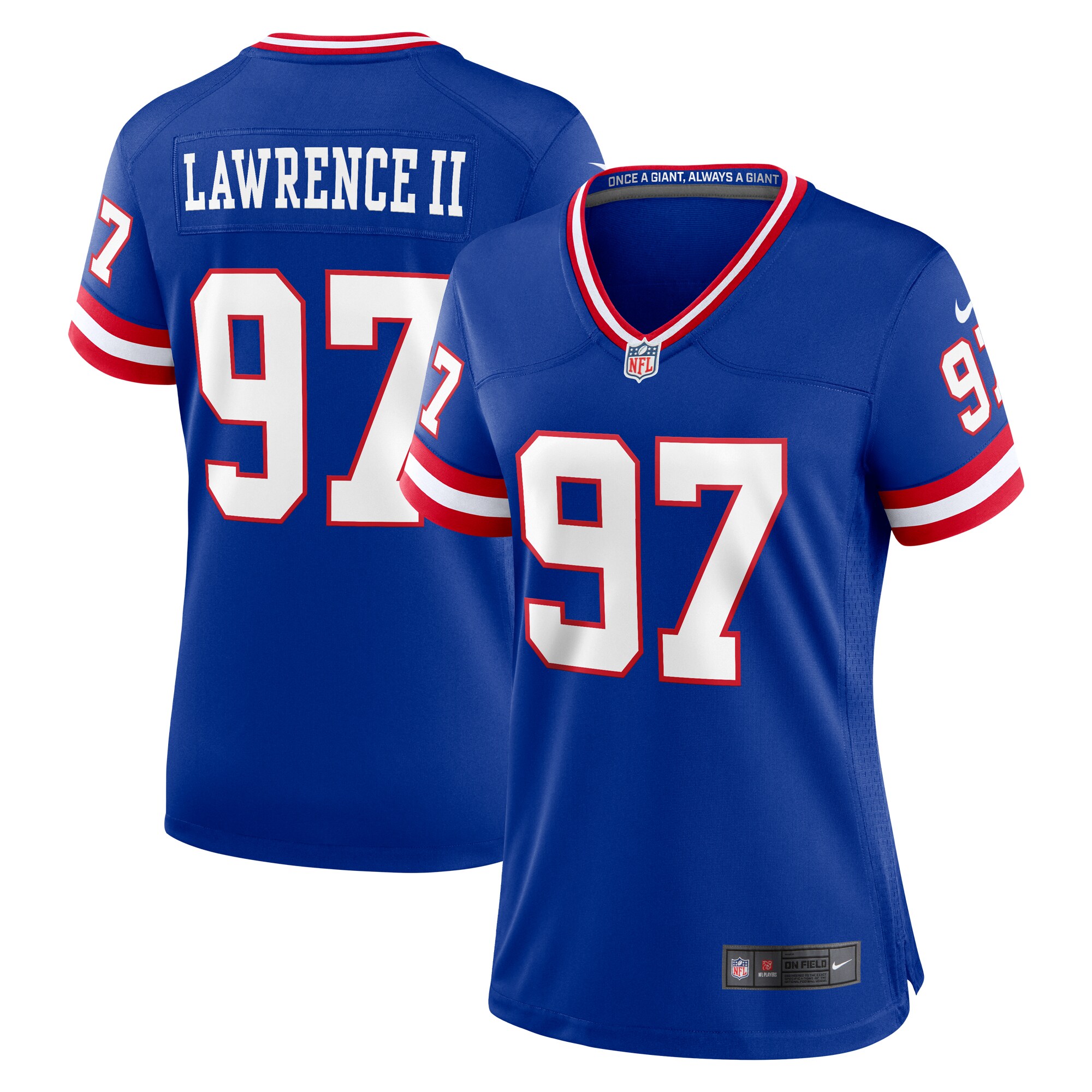 Dexter Lawrence II New York Giants Women's Classic Game Player Jersey - Royal - myjerseyhub