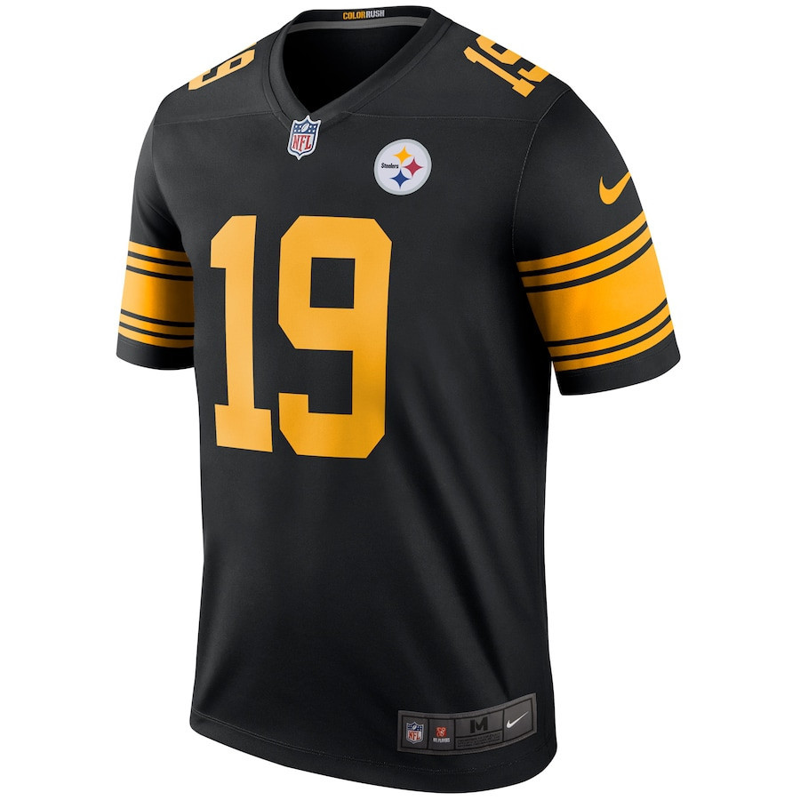 JuJu Smith-Schuster 19 Pittsburgh Steelers Men Color Rush Legend Jersey - Black - myjerseyhub