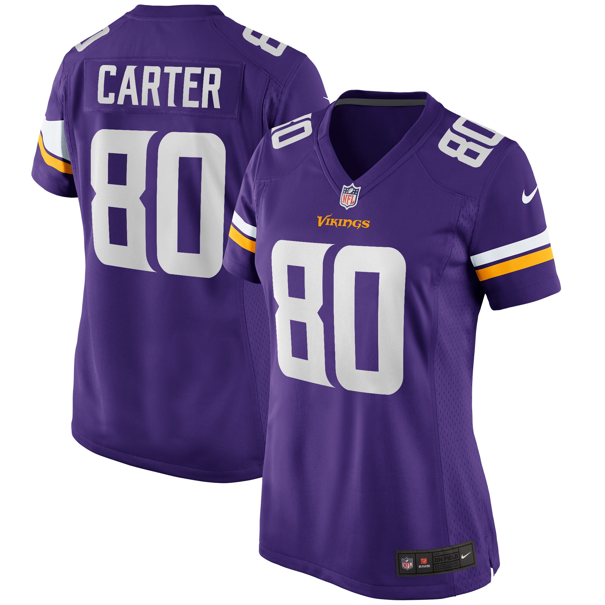 Cris Carter Minnesota Vikings Women's Game Retired Player Jersey - Purple - myjerseyhub