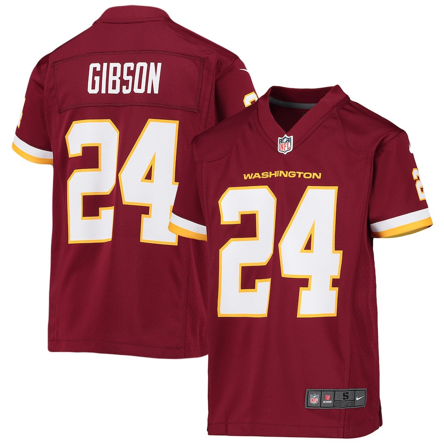 Antonio Gibson 24 Washington Commanders Football Team Game YOUTH Jersey - Burgundy - myjerseyhub