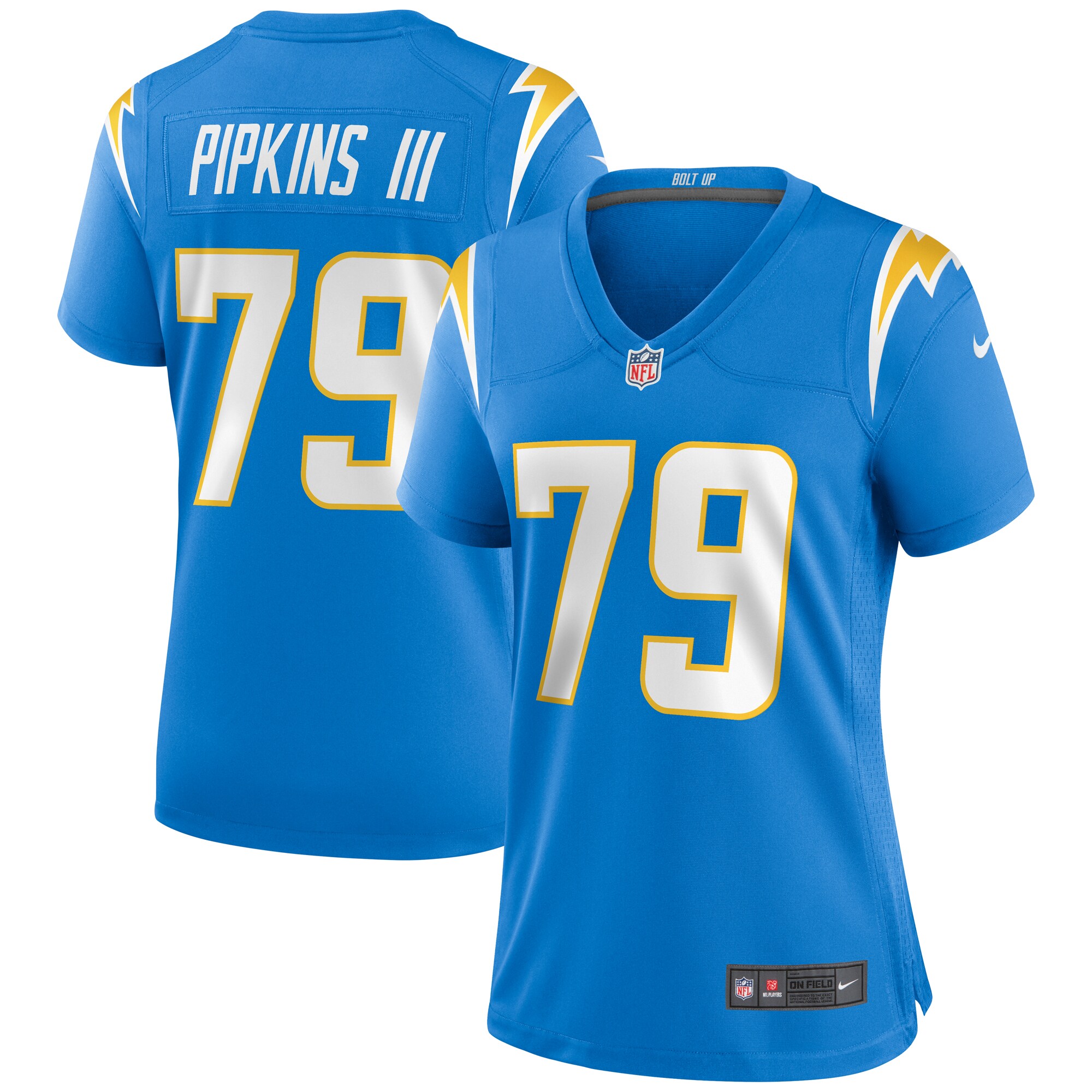 Trey Pipkins III Los Angeles Chargers Women's Game Jersey - Powder Blue - myjerseyhub