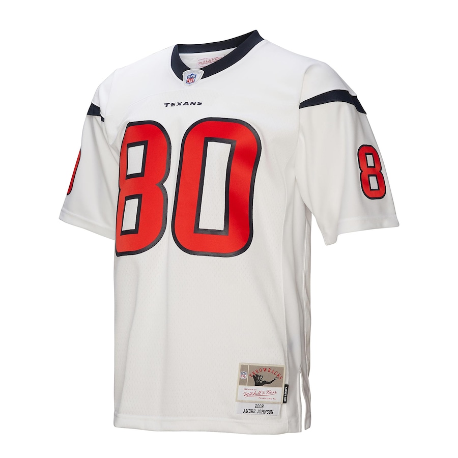 Men's Houston Texans Andre Johnson Mitchell & Ness White Legacy Replica Jersey - myjerseyhub