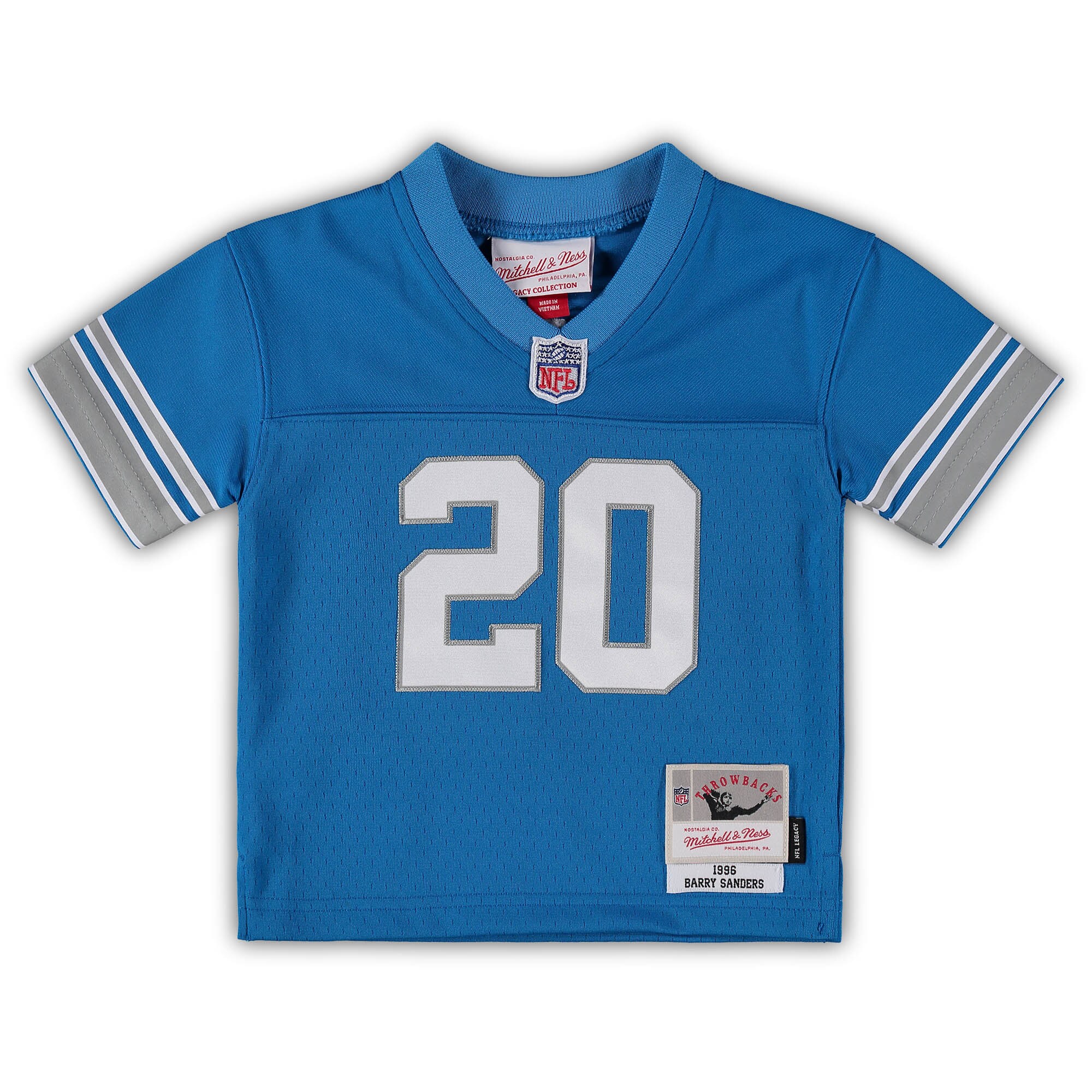 Barry Sanders Detroit Lions Mitchell & Ness Infant 1996 Retired Legacy Jersey - Blue - myjerseyhub