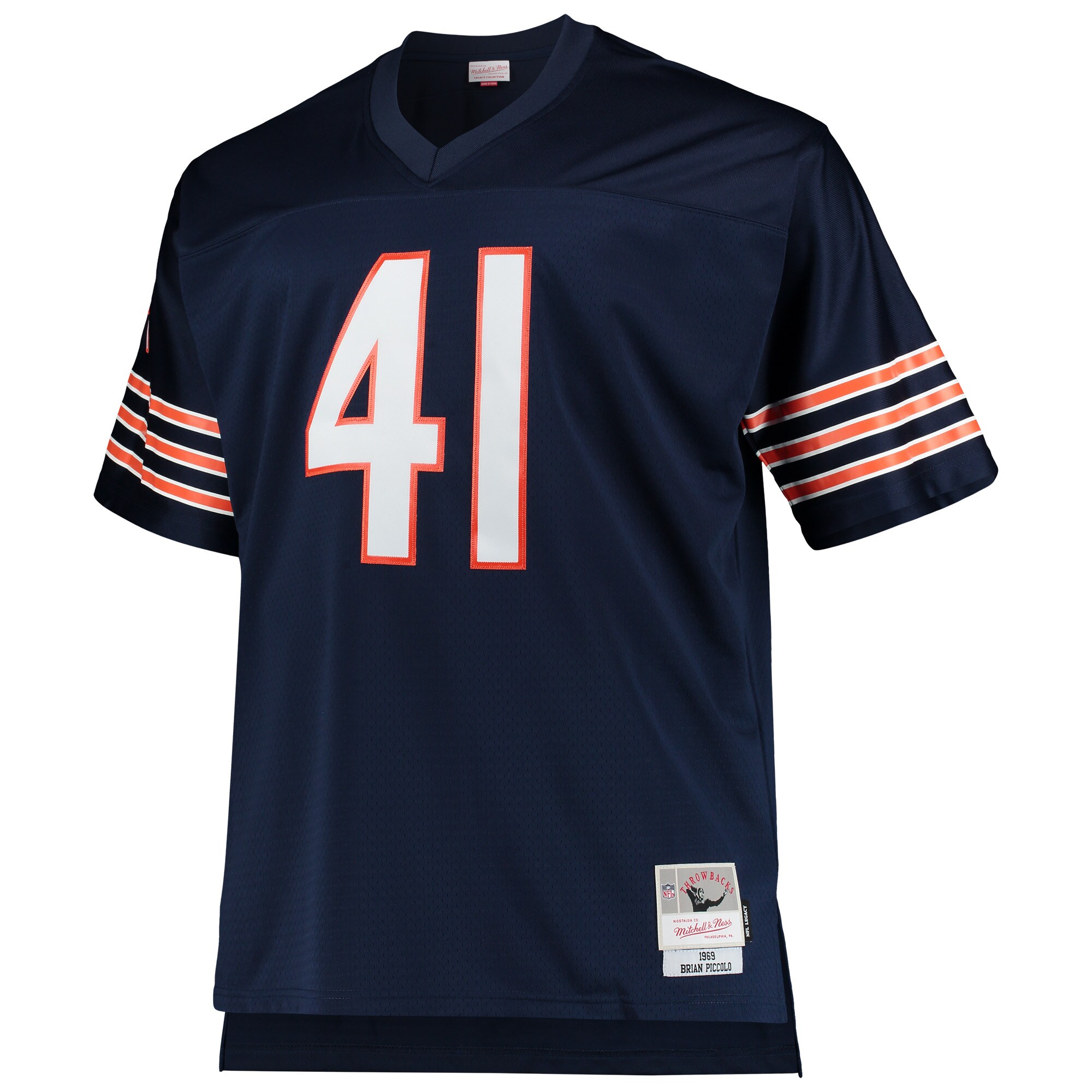 Brian Piccolo Chicago Bears Mitchell & Ness Big & Tall 1969 Retired Player Replica Jersey - Navy - myjerseyhub