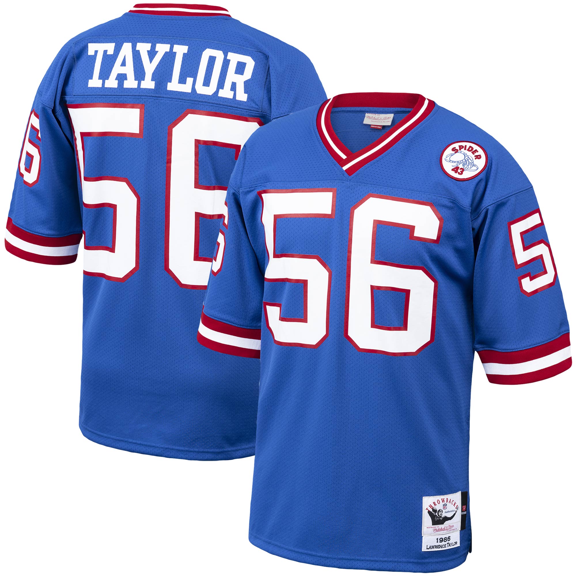 Lawrence Taylor New York Giants 1986 Mitchell & Ness Authentic Throwback Retired Player Jersey - Royal - myjerseyhub