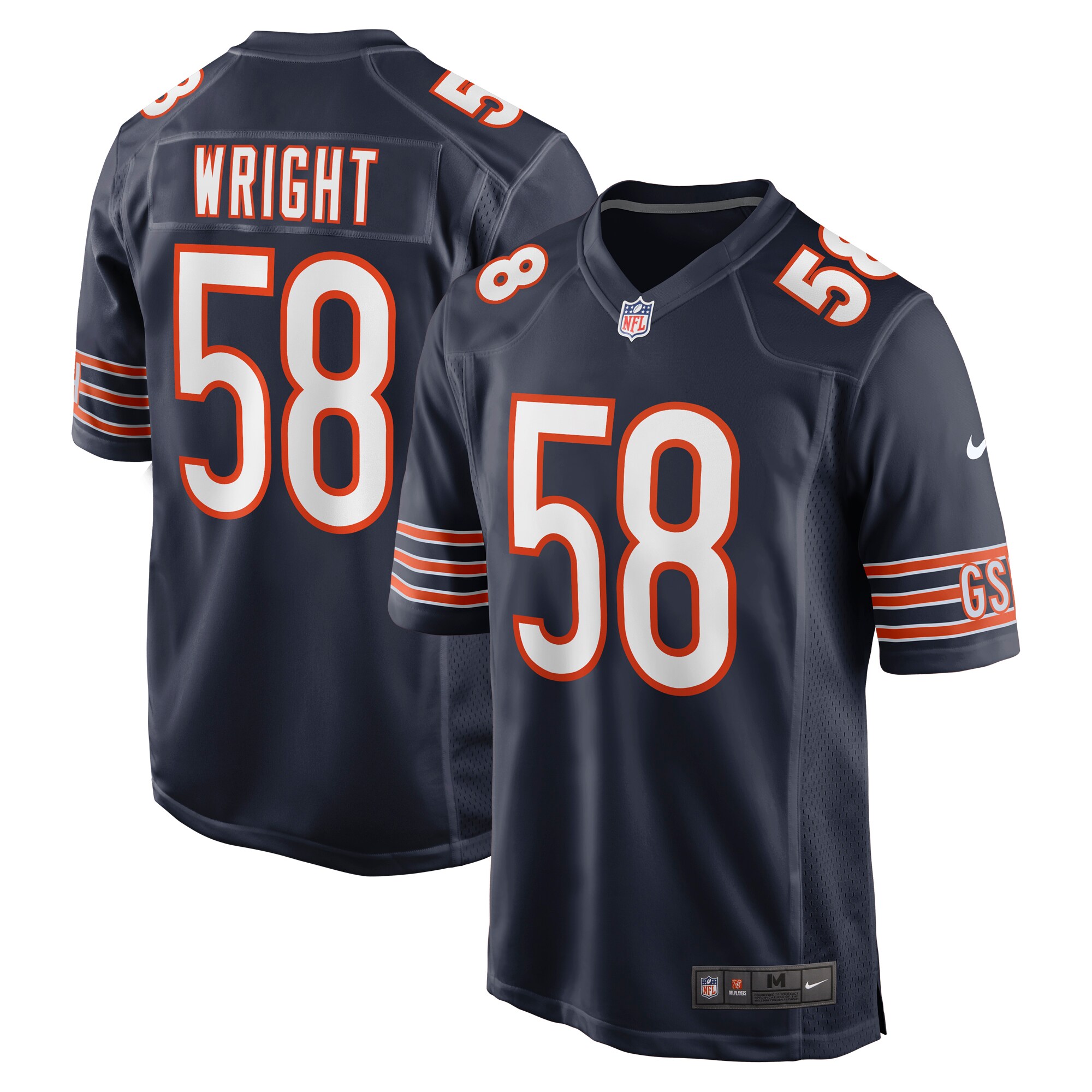 Darnell Wright Chicago Bears 2023 NFL Draft First Round Pick Game Jersey - Navy - myjerseyhub
