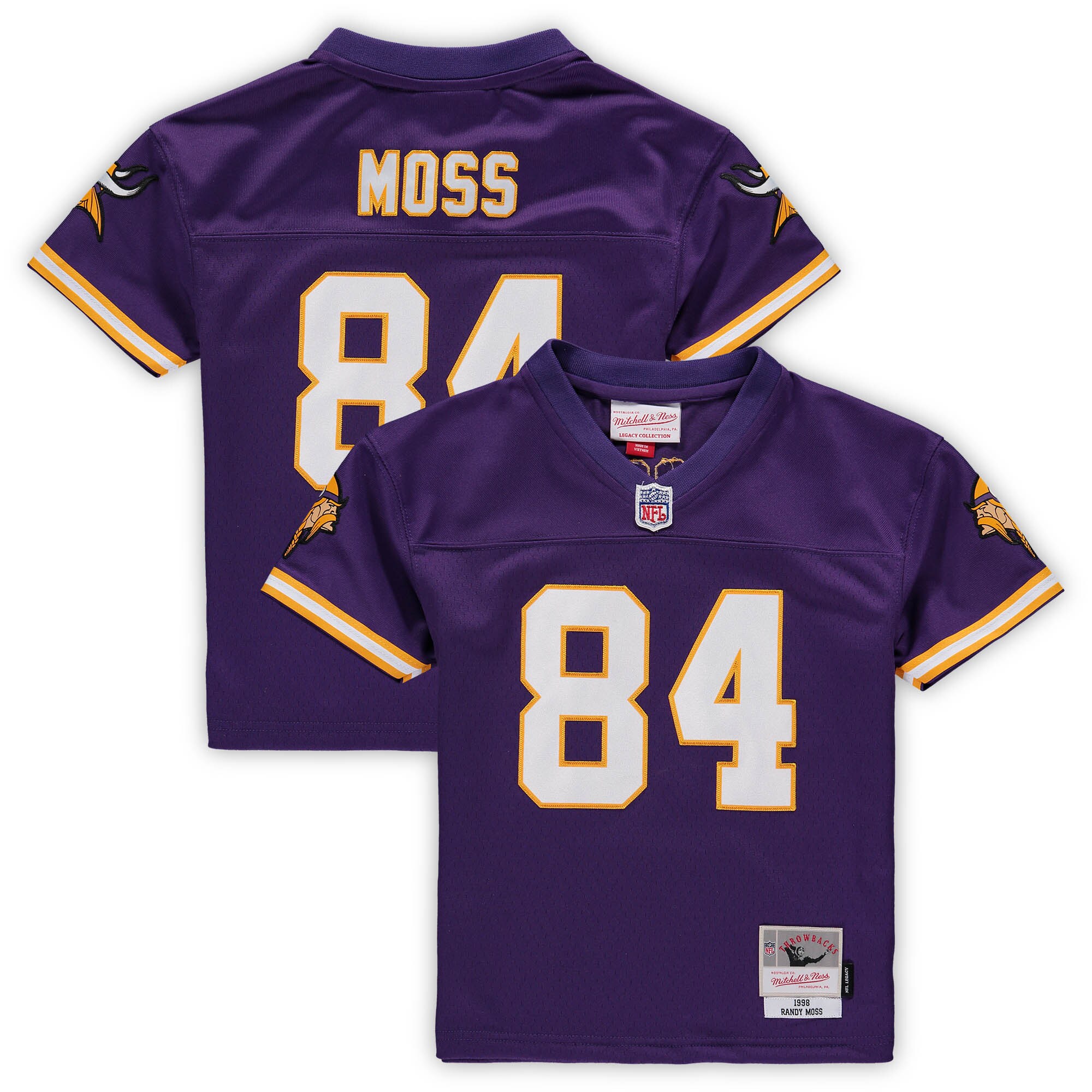 Randy Moss Minnesota Vikings Mitchell & Ness Male Preschool 1998 Retired Legacy Jersey - Purple - myjerseyhub