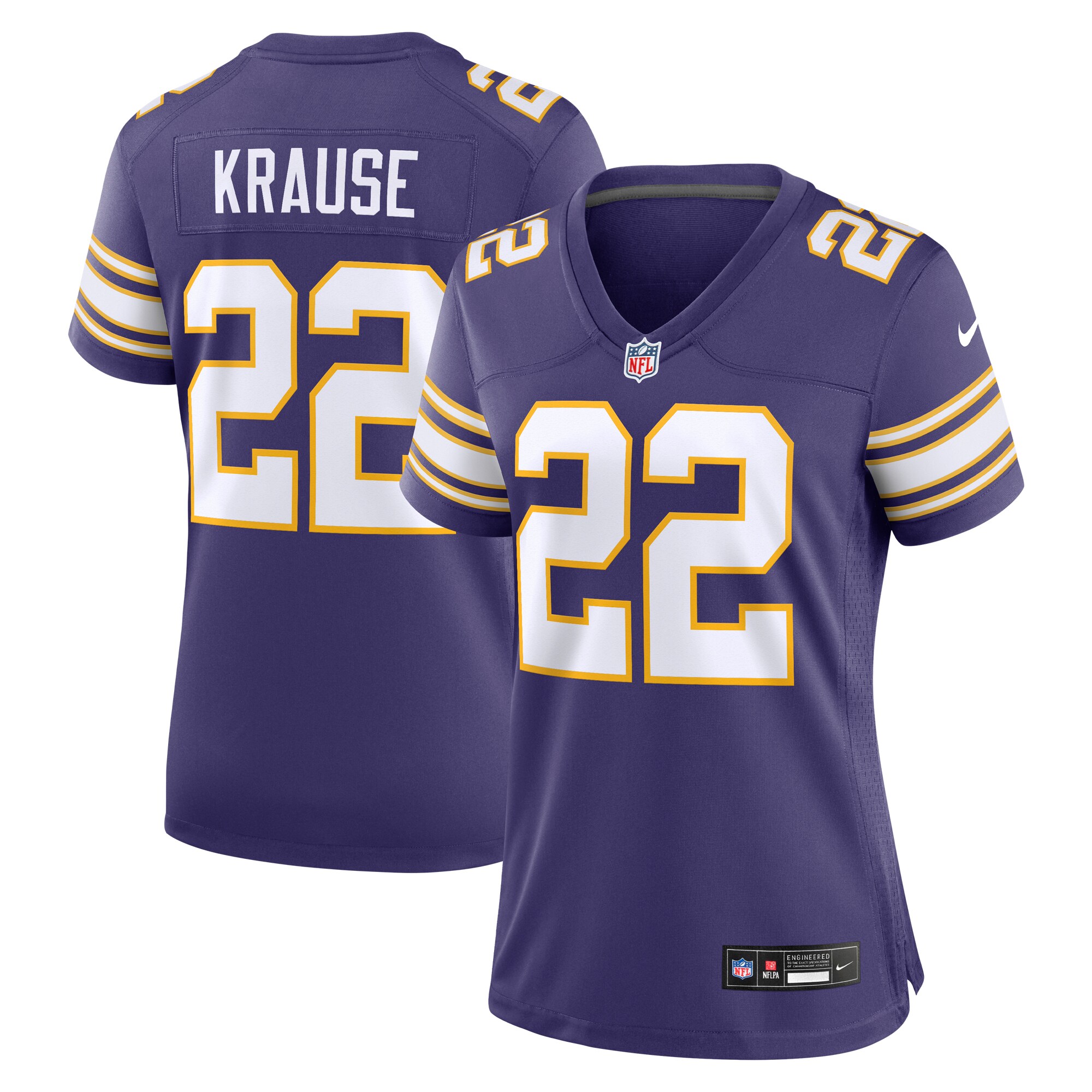 Paul Krause Minnesota Vikings Women's Classic Retired Player Jersey - Purple - myjerseyhub
