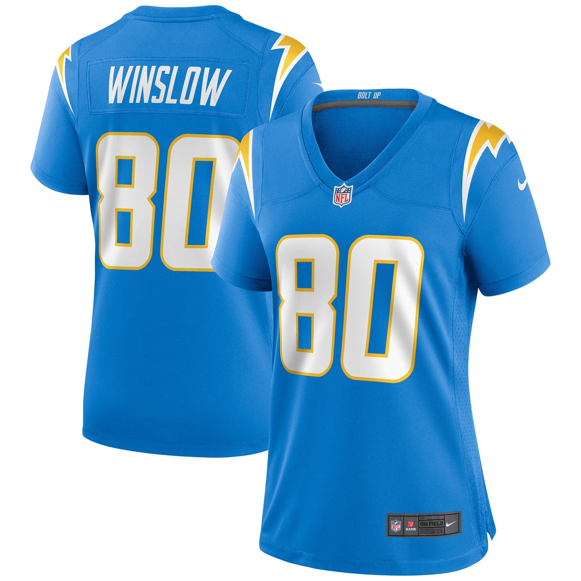 Kellen Winslow Los Angeles Chargers Women's Game Retired Player Jersey - Powder Blue - myjerseyhub