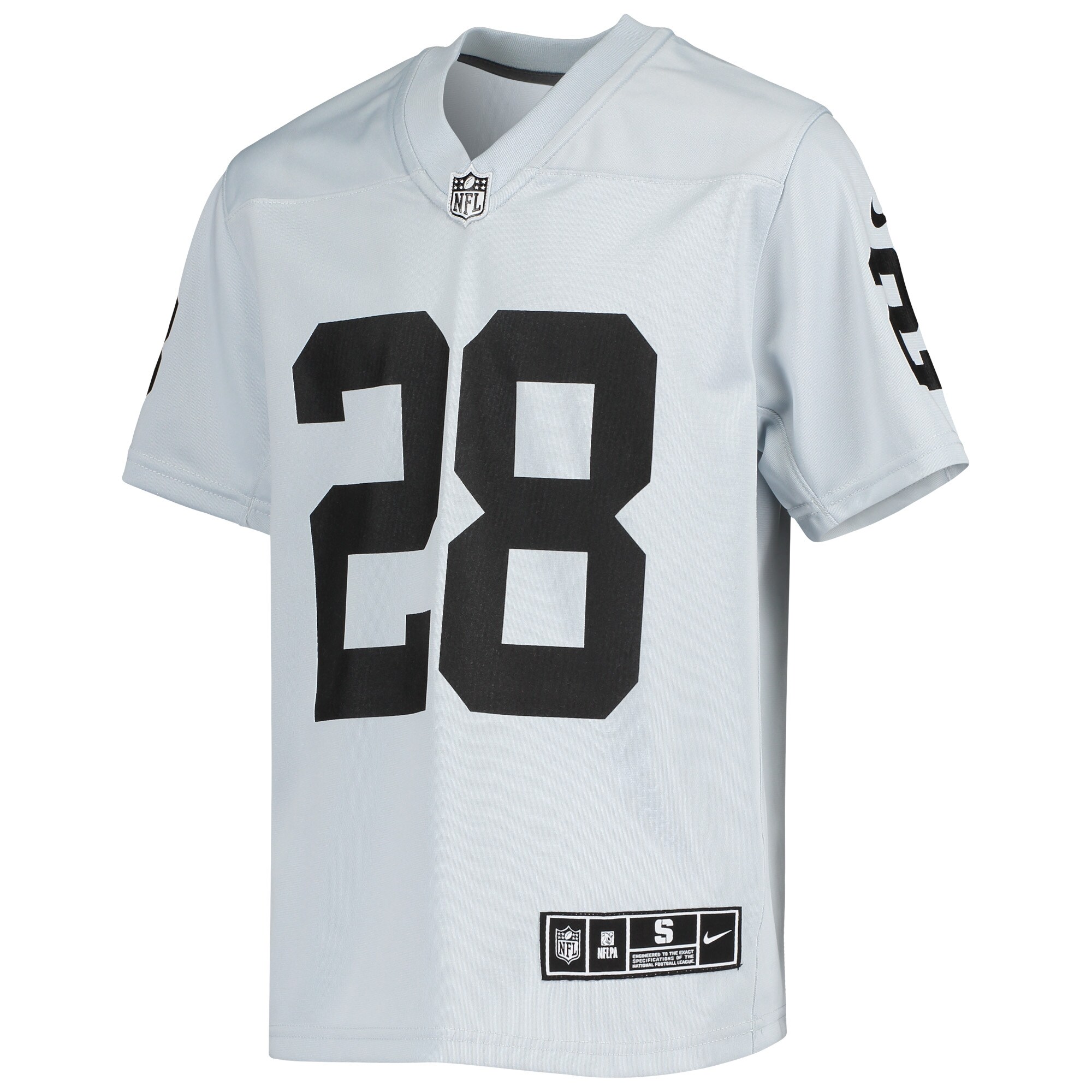 Josh Jacobs Las Vegas Raiders Youth Inverted Team Game Jersey - Silver - myjerseyhub