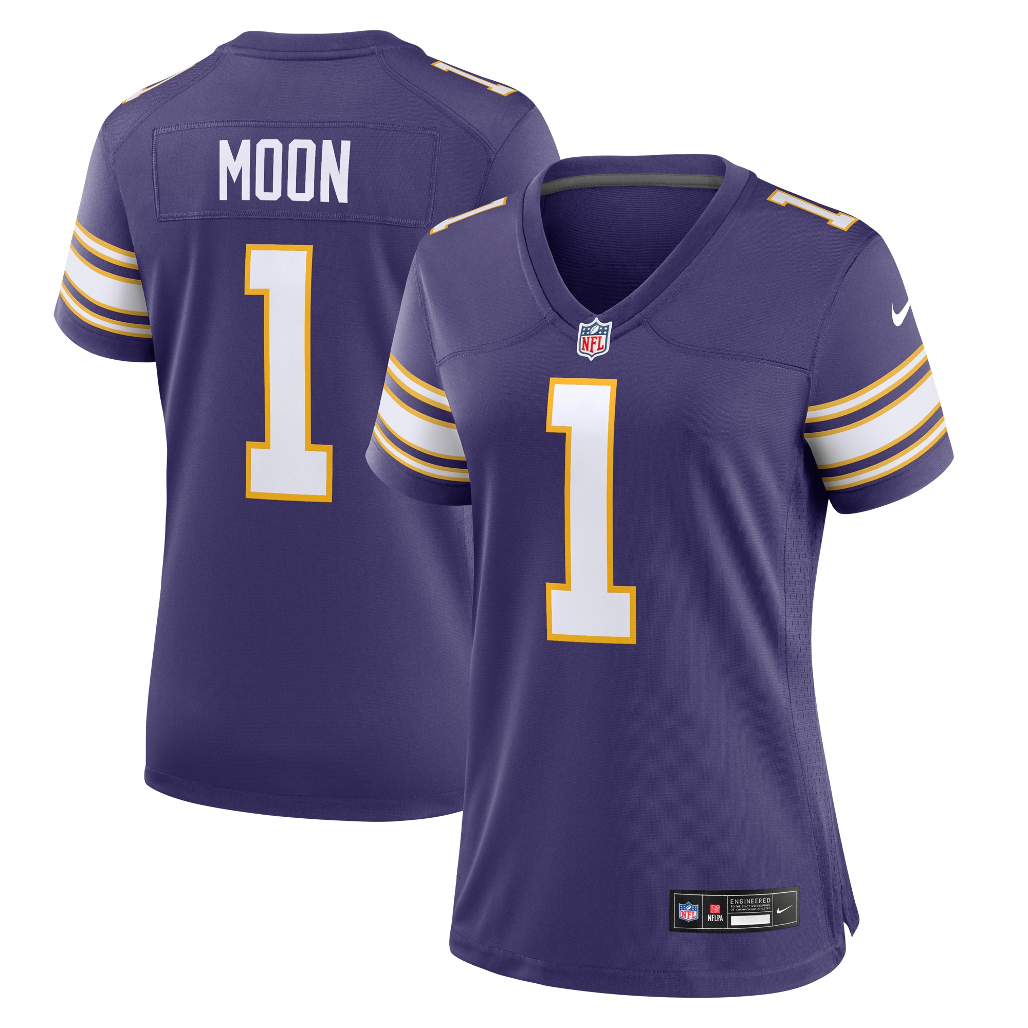 Warren Moon Minnesota Vikings Women's Classic Retired Player Game Jersey - Purple - myjerseyhub