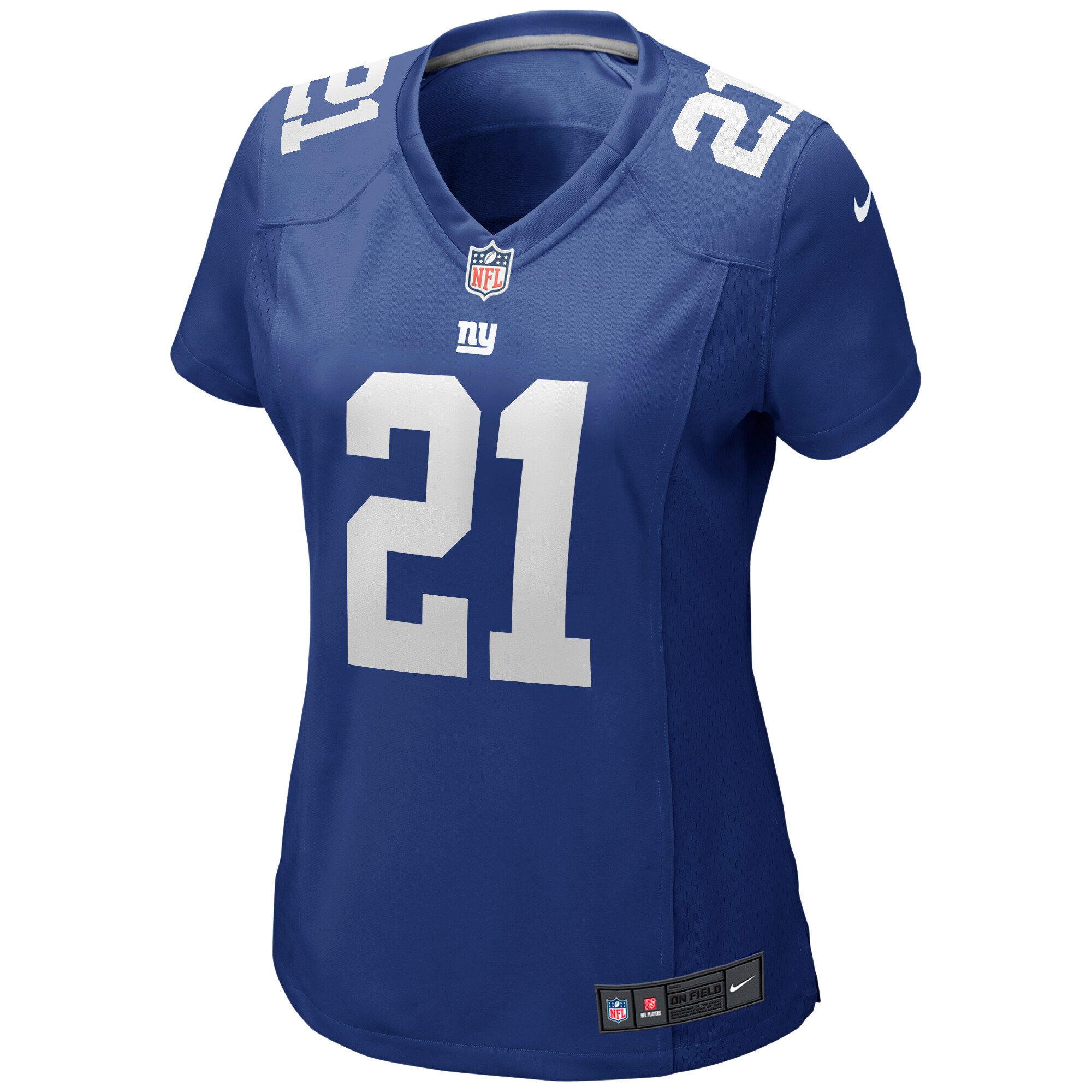 Tiki Barber New York Giants Women's Game Retired Player Jersey - Royal - myjerseyhub