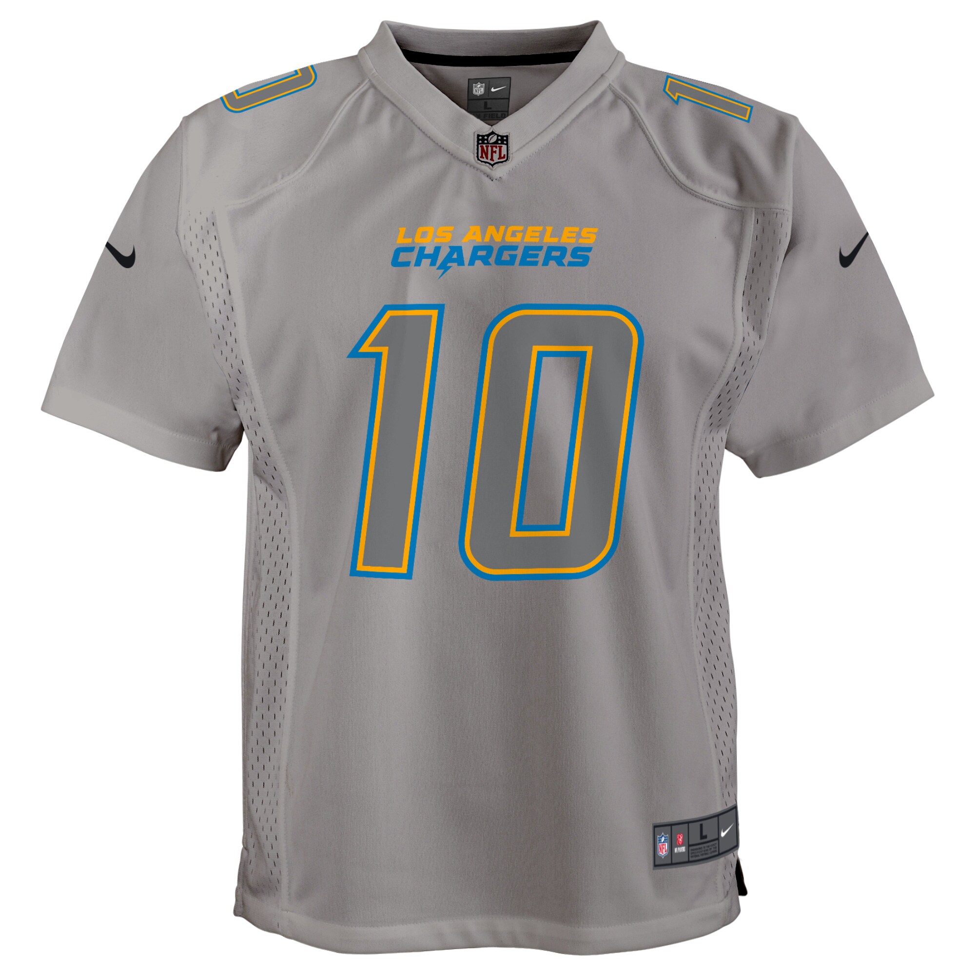Justin Herbert Los Angeles Chargers Youth Atmosphere Game Jersey - Gray - myjerseyhub