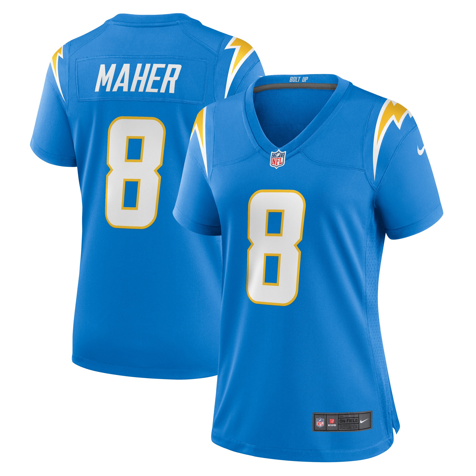 Brett Maher Los Angeles Chargers Women's Team Game Jersey - Powder Blue - myjerseyhub