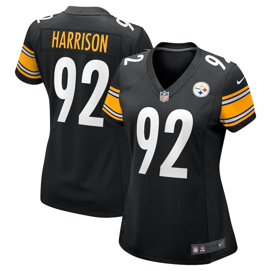 James Harrison 92 Pittsburgh Steelers Women Retired Game Jersey - Black - myjerseyhub