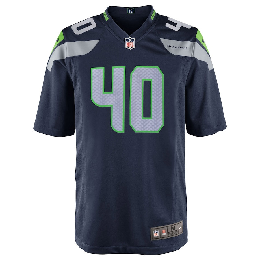 Derrick Coleman 40 Seattle Seahawks YOUTH Team Color Game Jersey - College Navy - myjerseyhub