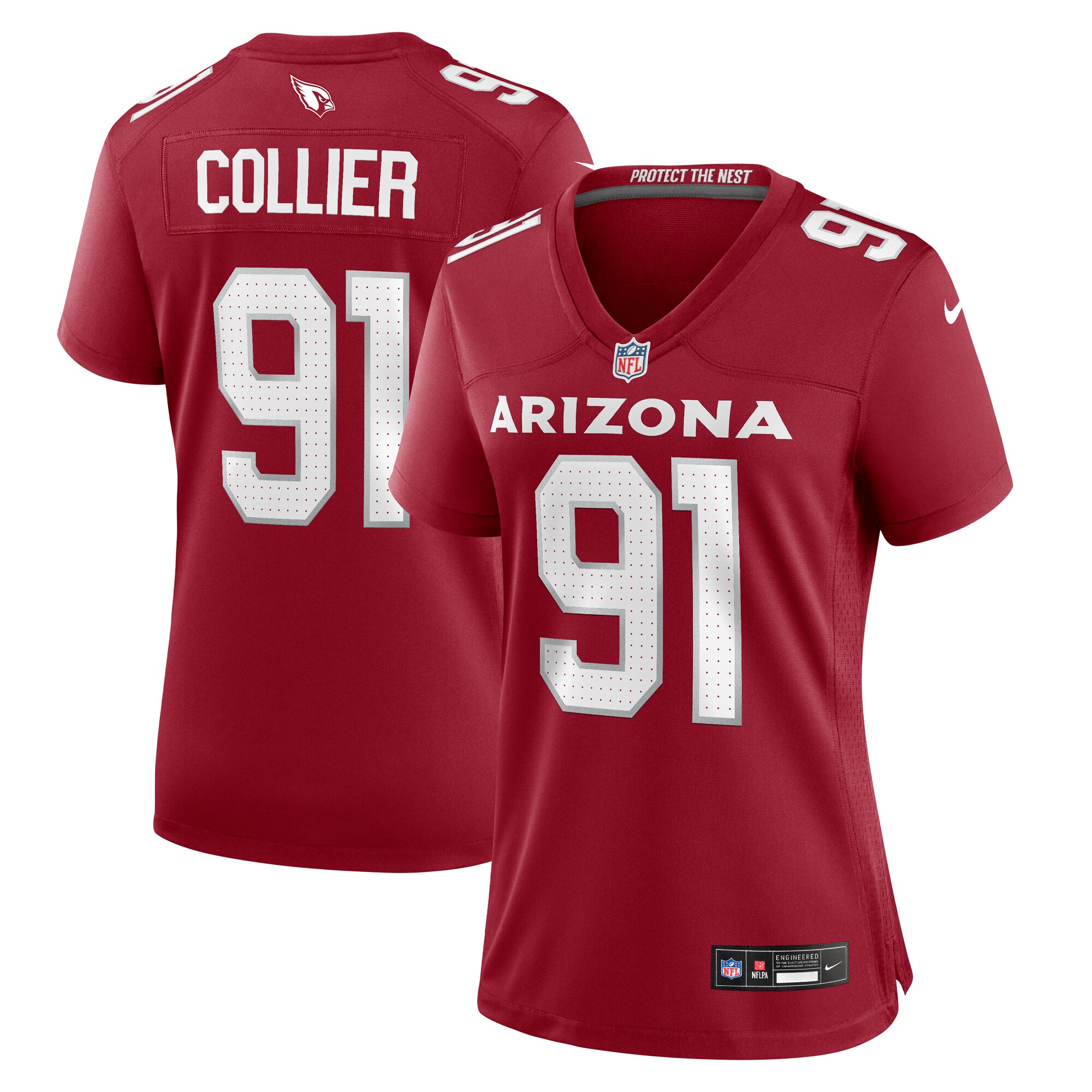 L.J. Collier Arizona Cardinals Women's Women's Team Color Jersey - Cardinal - myjerseyhub