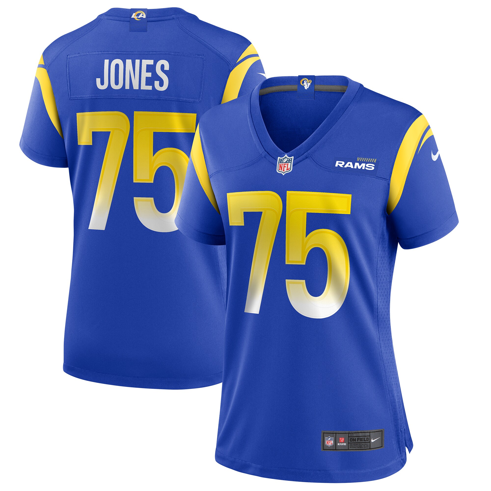 Deacon Jones Los Angeles Rams Women's Game Retired Player Jersey - Royal - myjerseyhub