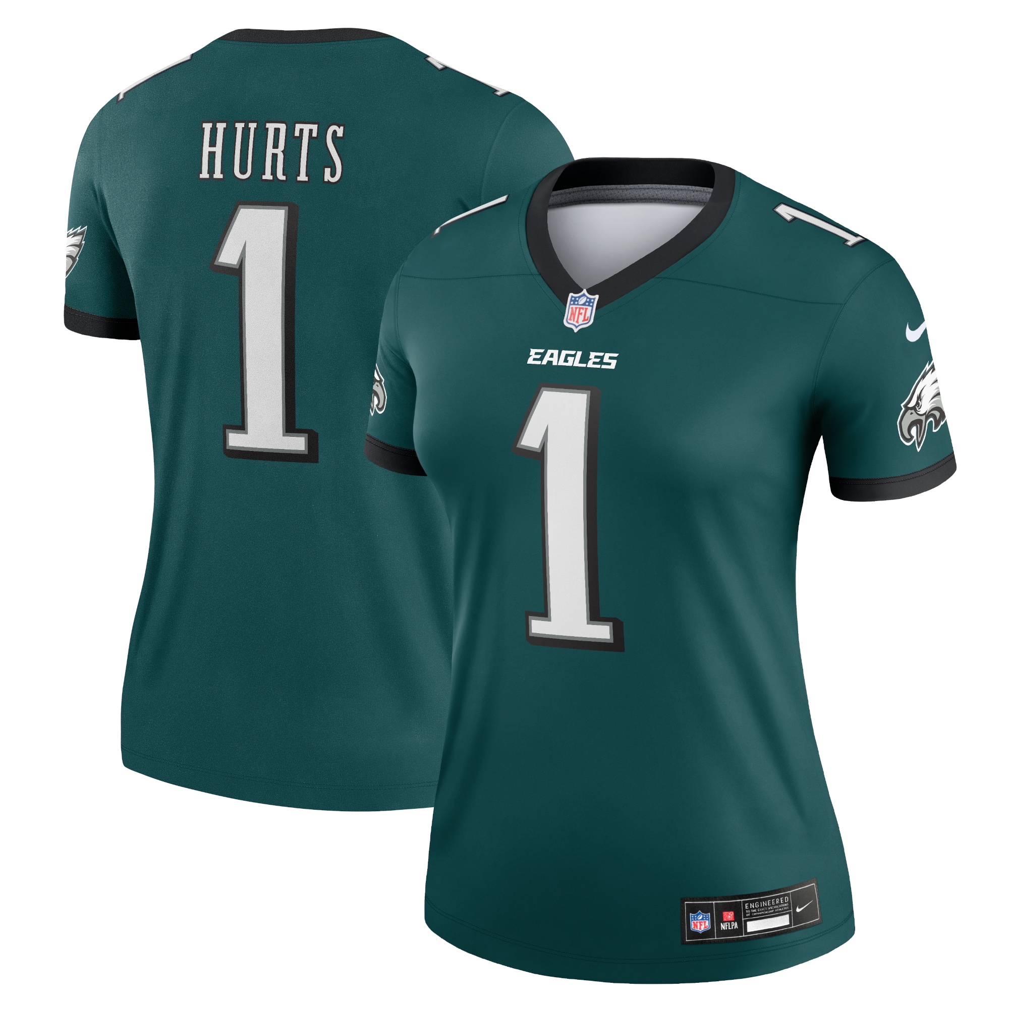 Jalen Hurts Philadelphia Eagles Women's Legend Jersey - Midnight Green - myjerseyhub