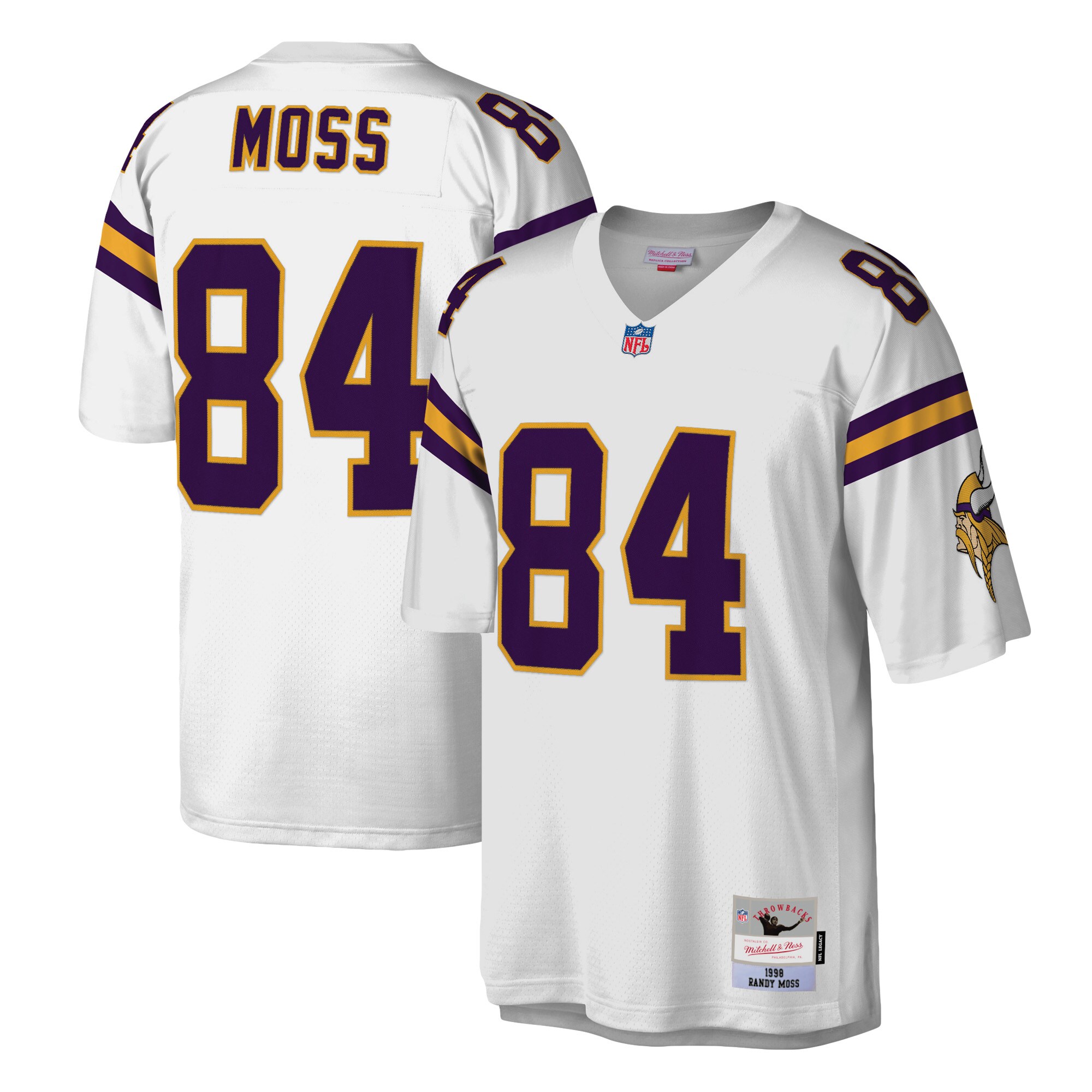 Randy Moss Minnesota Vikings Mitchell & Ness Legacy Replica Jersey - White - myjerseyhub