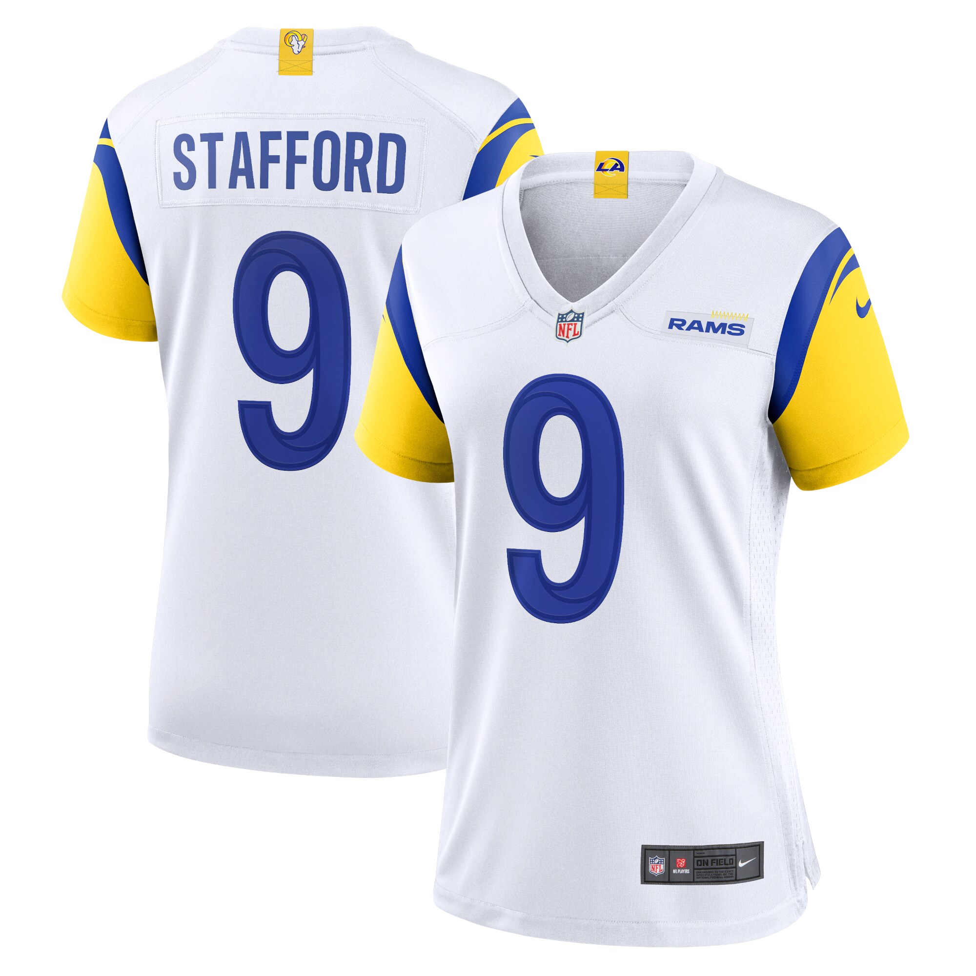 Matthew Stafford Los Angeles Rams Women's Alternate Game Jersey - White - myjerseyhub
