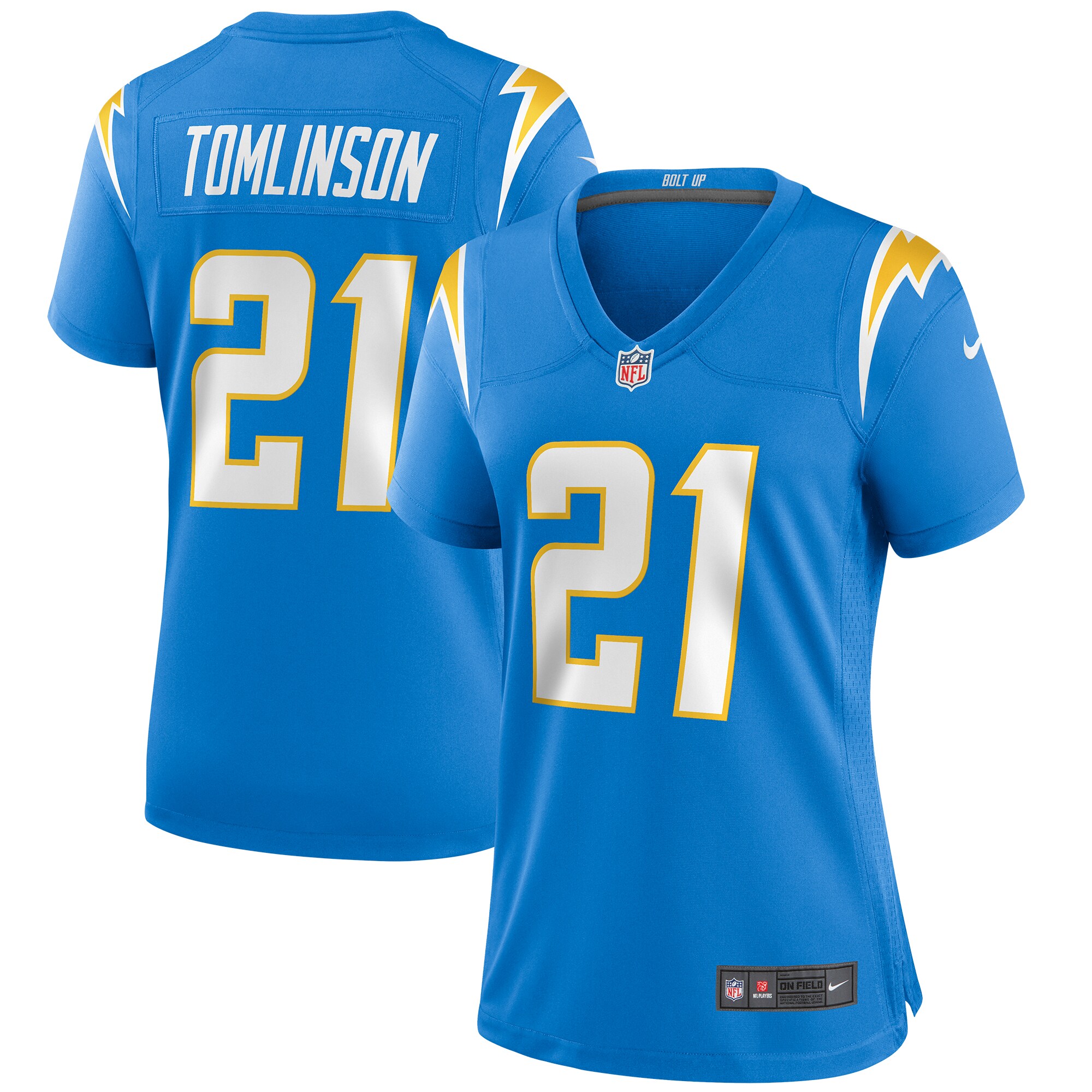 LaDainian Tomlinson Los Angeles Chargers Women's Game Retired Player Jersey - Powder Blue - myjerseyhub