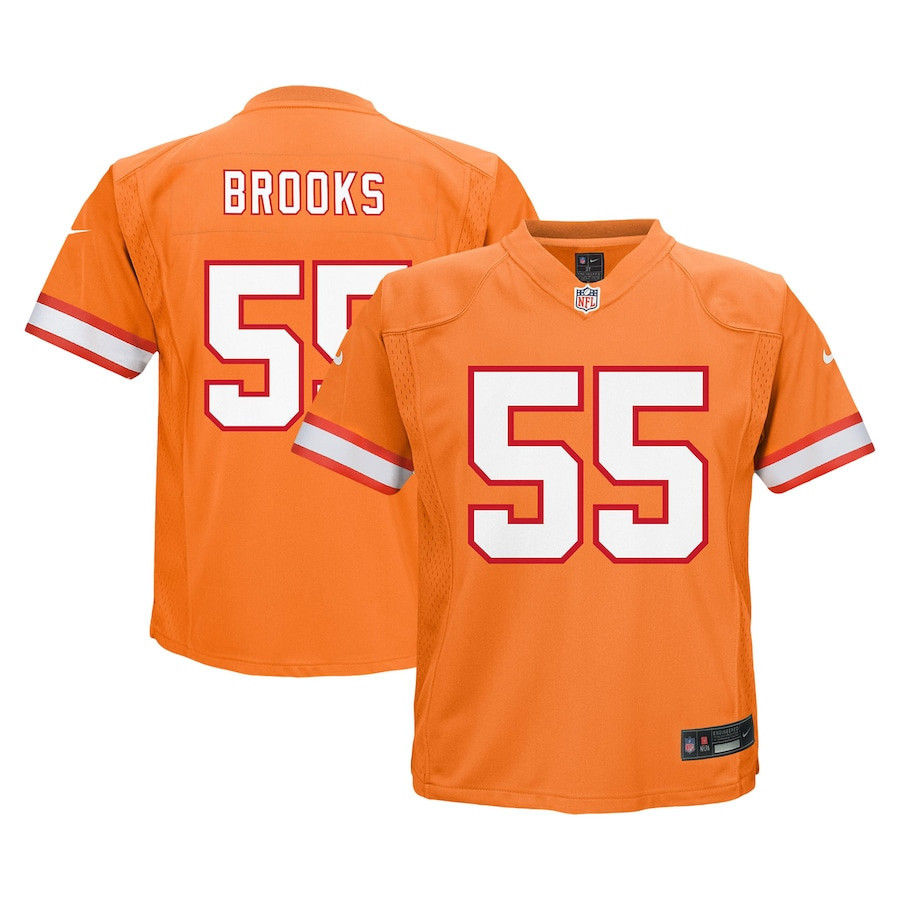 Derrick Brooks 55 Tampa Bay Buccaneers Retired YOUTH Game Jersey - Orange - myjerseyhub