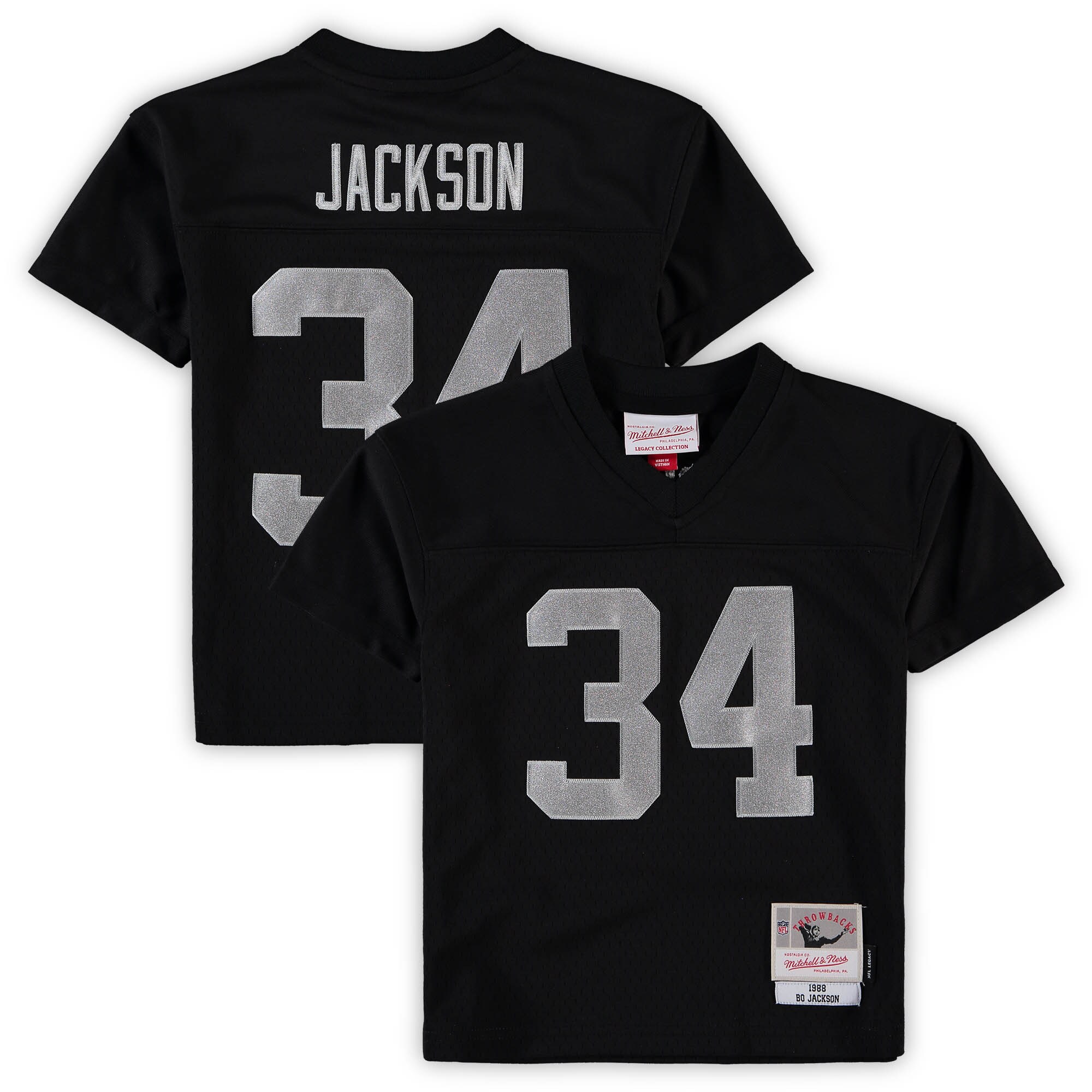 Bo Jackson Las Vegas Raiders Mitchell & Ness Preschool 1988 Retired Player Legacy Jersey - Black - myjerseyhub