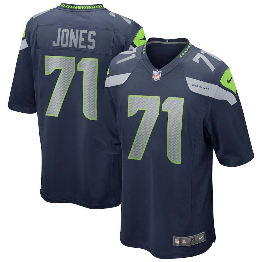 Walter Jones 71 Seattle Seahawks Men Game Retired Jersey - College Navy - myjerseyhub