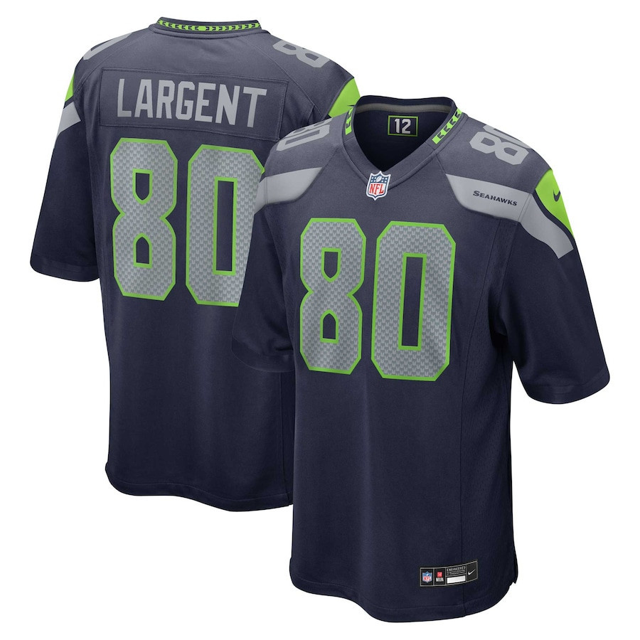 Steve Largent 80 Seattle Seahawks Men Retired Game Jersey - College Navy - myjerseyhub