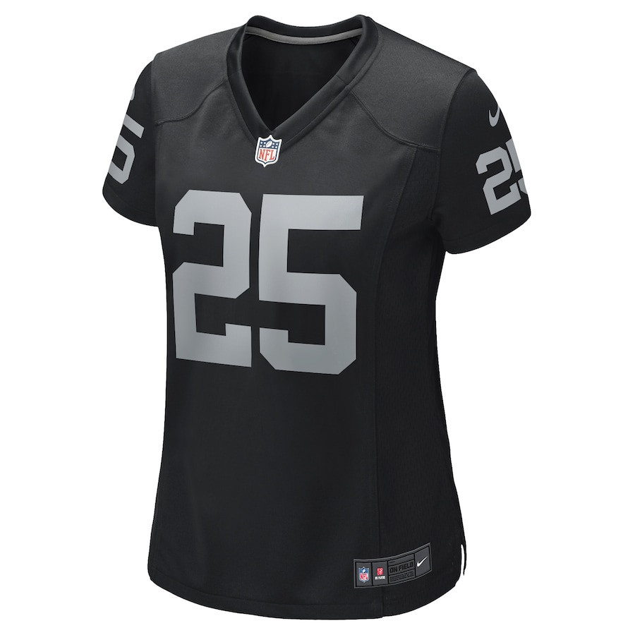 Fred Biletnikoff 25 Las Vegas Raiders Women Game Retired Jersey - Black - myjerseyhub