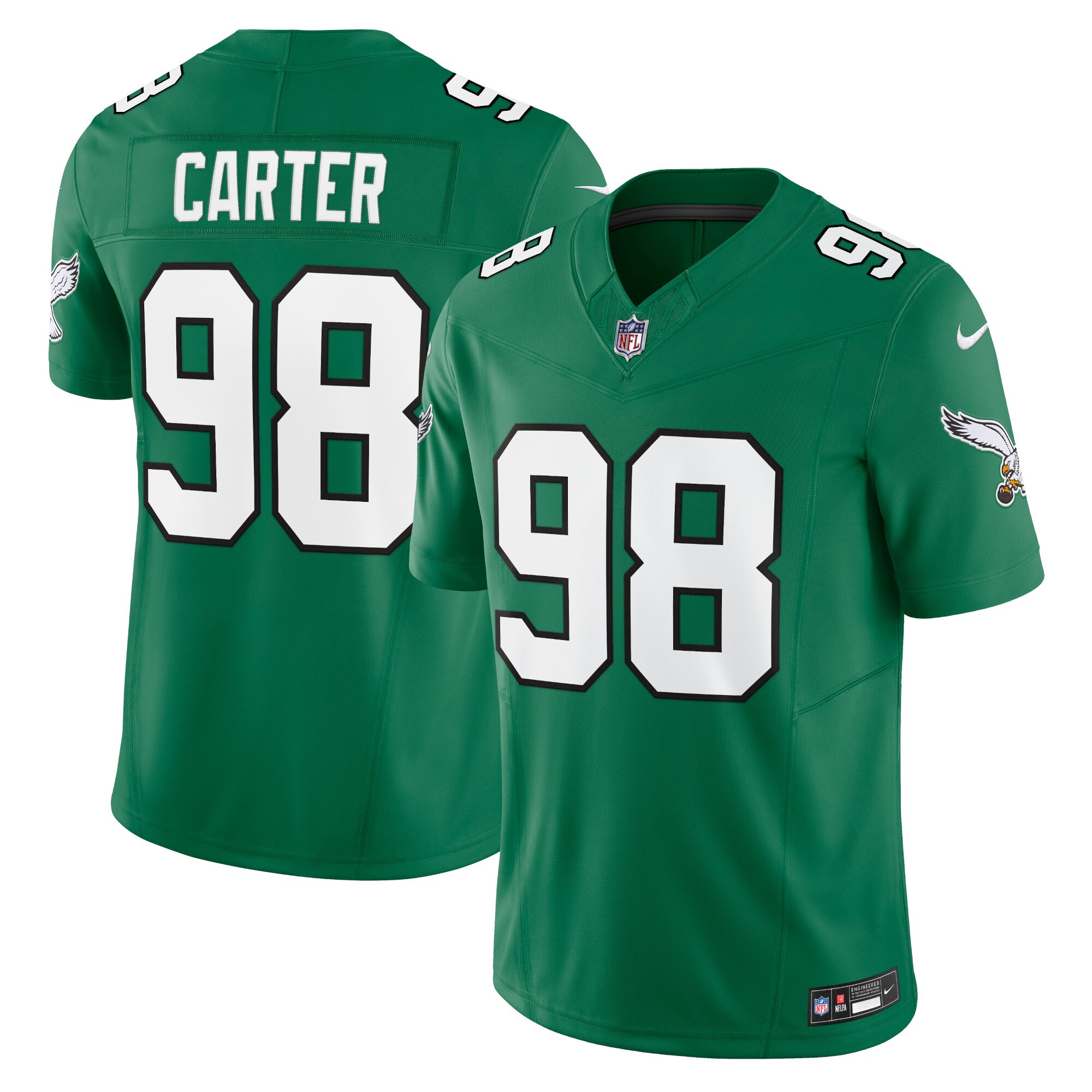 Jalen Carter Philadelphia Eagles Alternate Vapor F.U.S.E. Limited Jersey - Kelly Green - myjerseyhub