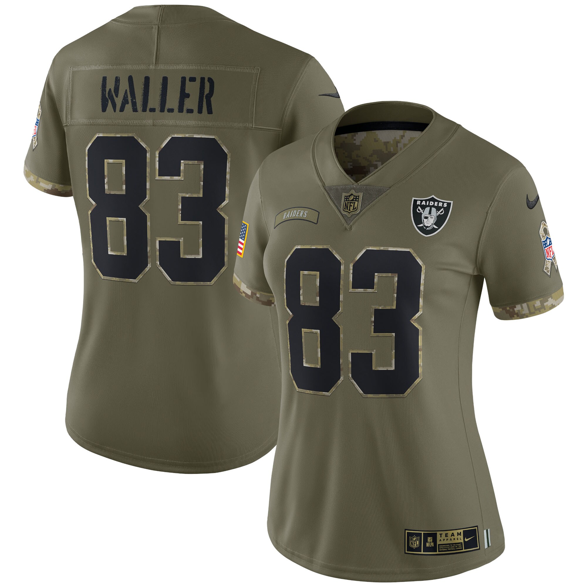 Darren Waller Las Vegas Raiders Women's 2022 Salute To Service Limited Jersey - Olive - myjerseyhub