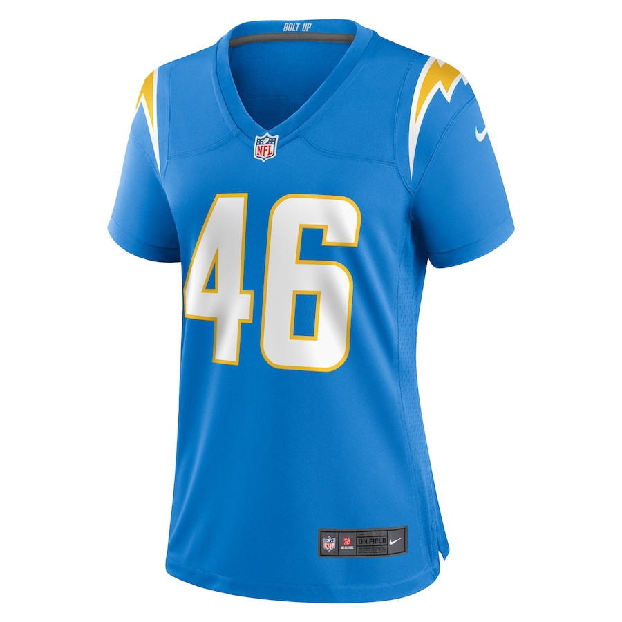 Zander Horvath 46 Los Angeles Chargers Women Game Jersey - Powder Blue - myjerseyhub